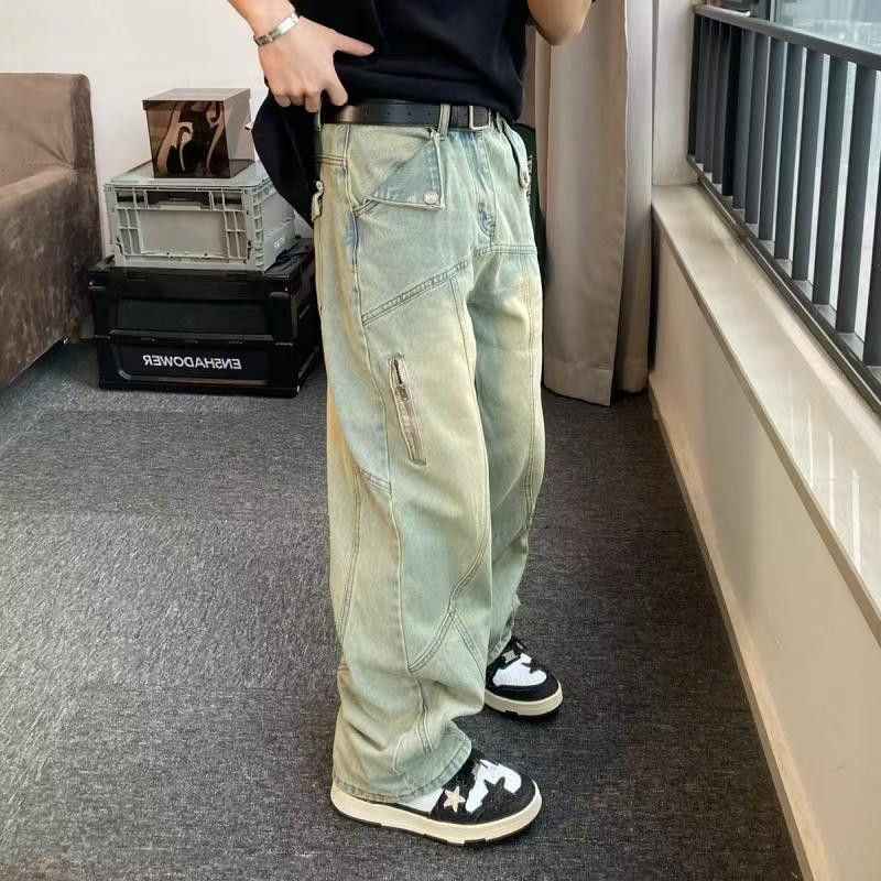 Japanese Brand × Vintage American street retro straight washed work jeans y2k Size US 32 / EU 48 - 1 Thumbnail