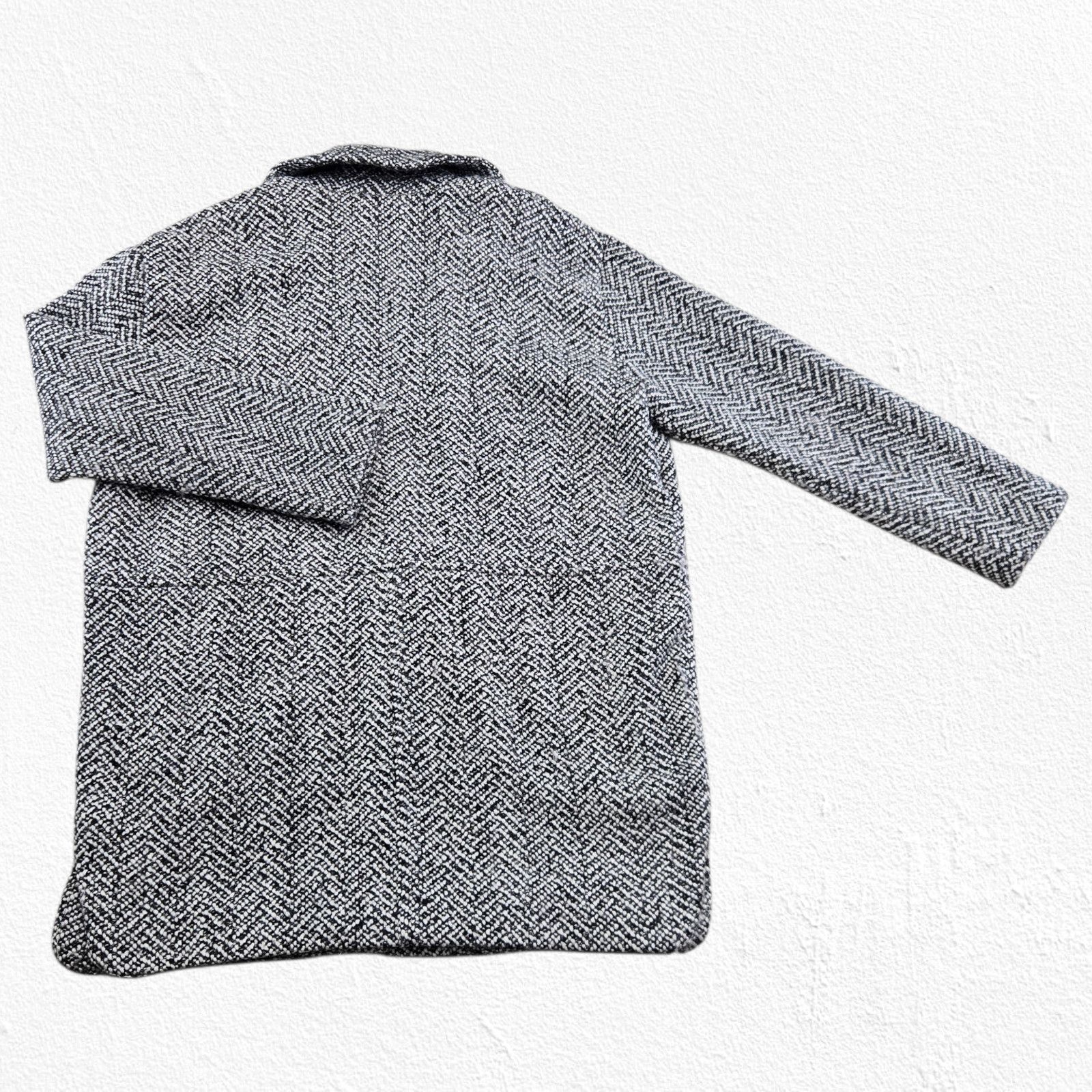 Topshop Topshop Oversized Herringbone Wool Blend Coat Size 10 Size L / US 10 / IT 46 - 11 Thumbnail