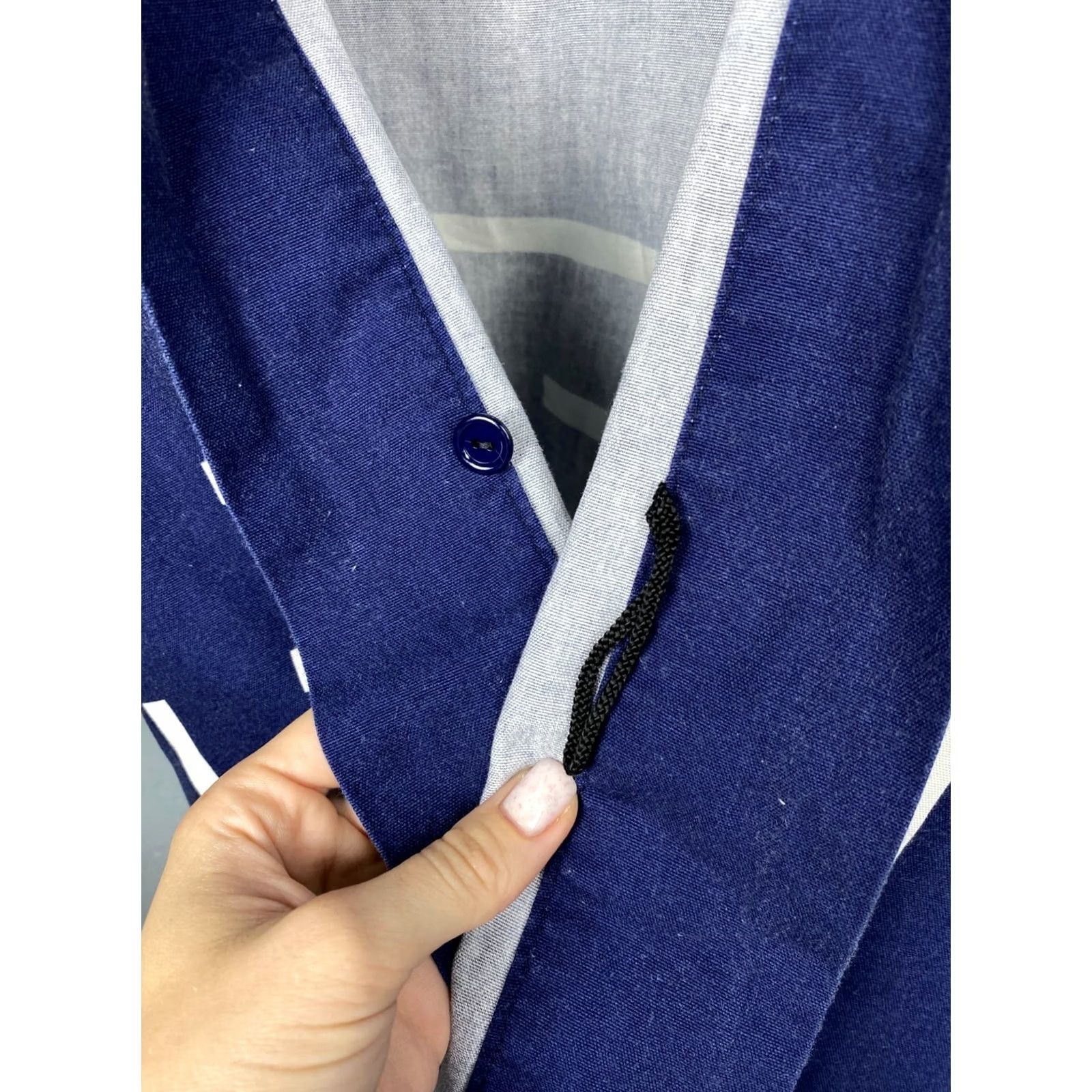 Vintage VINTAGE Japanese Traditional Indigo Kimono Shirt Cardigan L Blue Cotton 3/4 Sleeve Men's Size US L / EU 52-54 / 3 - 7 Thumbnail