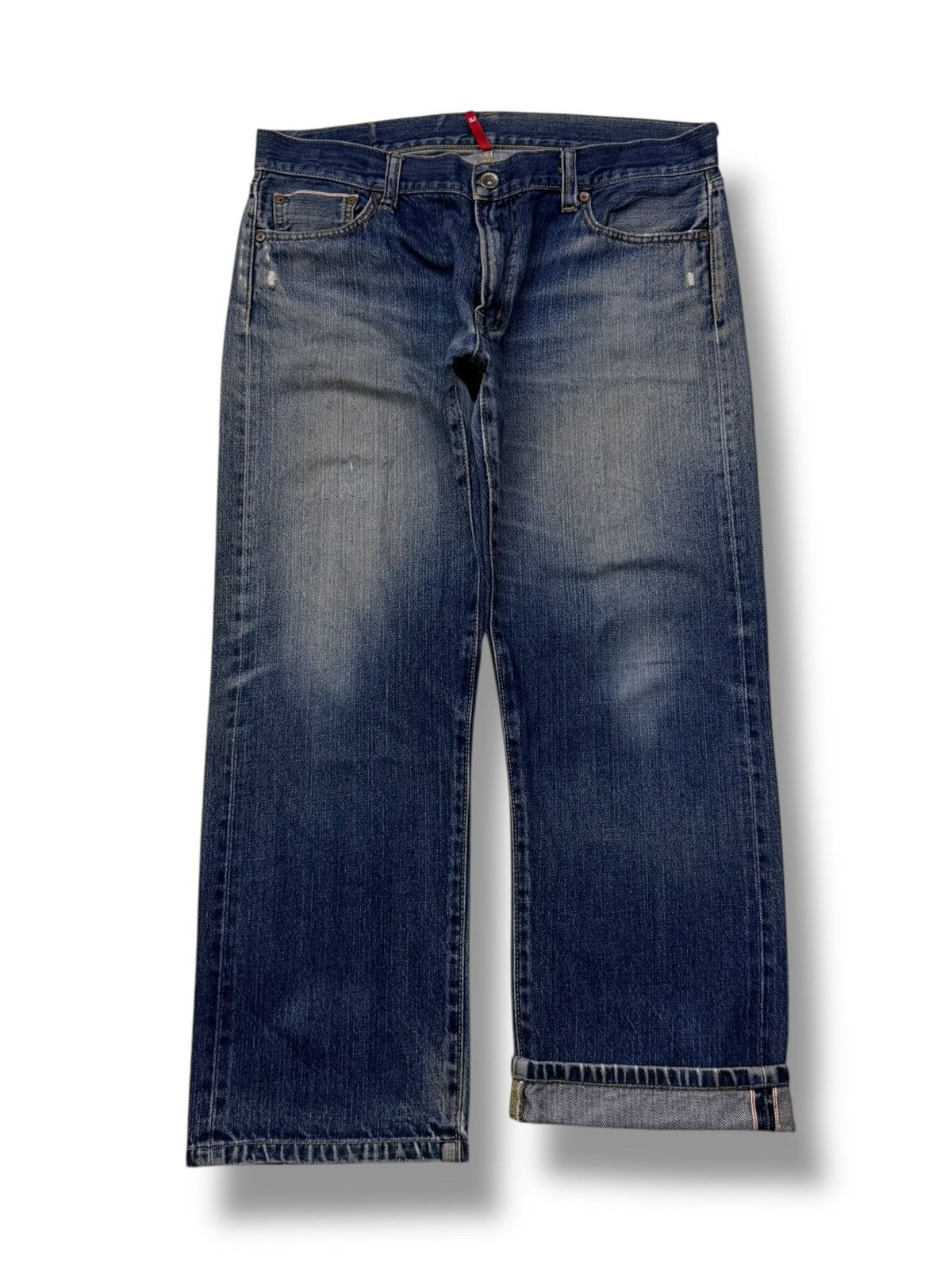 Uniqlo Vintage Uniqlo UJ S002 Selvedge Denim Jeans Red Line | W38 Size US 38 / EU 54 - 2 Thumbnail