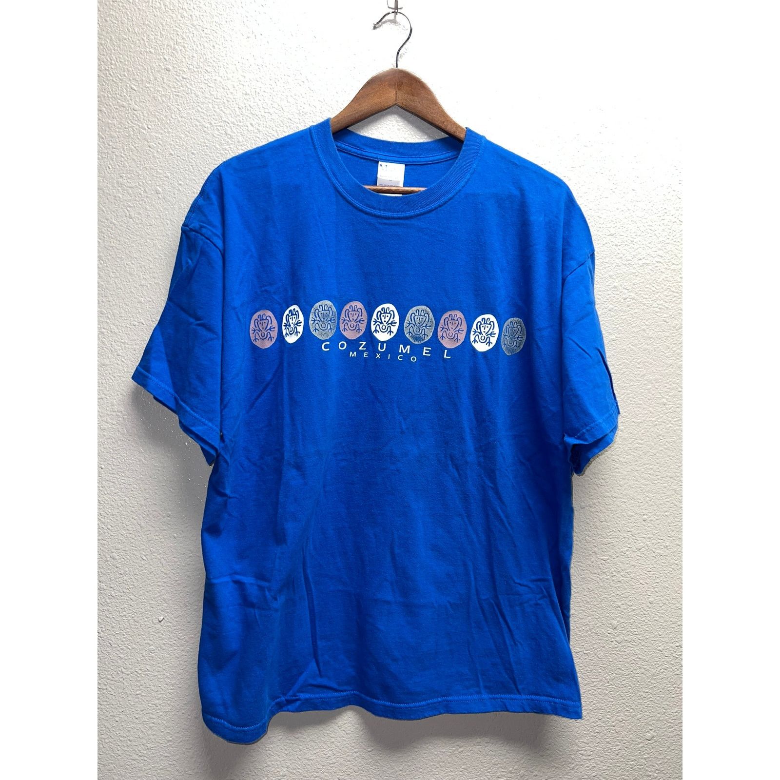 Vintage Vintage Cozumel Shirt Mexico Art Blue Graphic Native Tee XL Size US XL / EU 56 / 4 - 1 Thumbnail