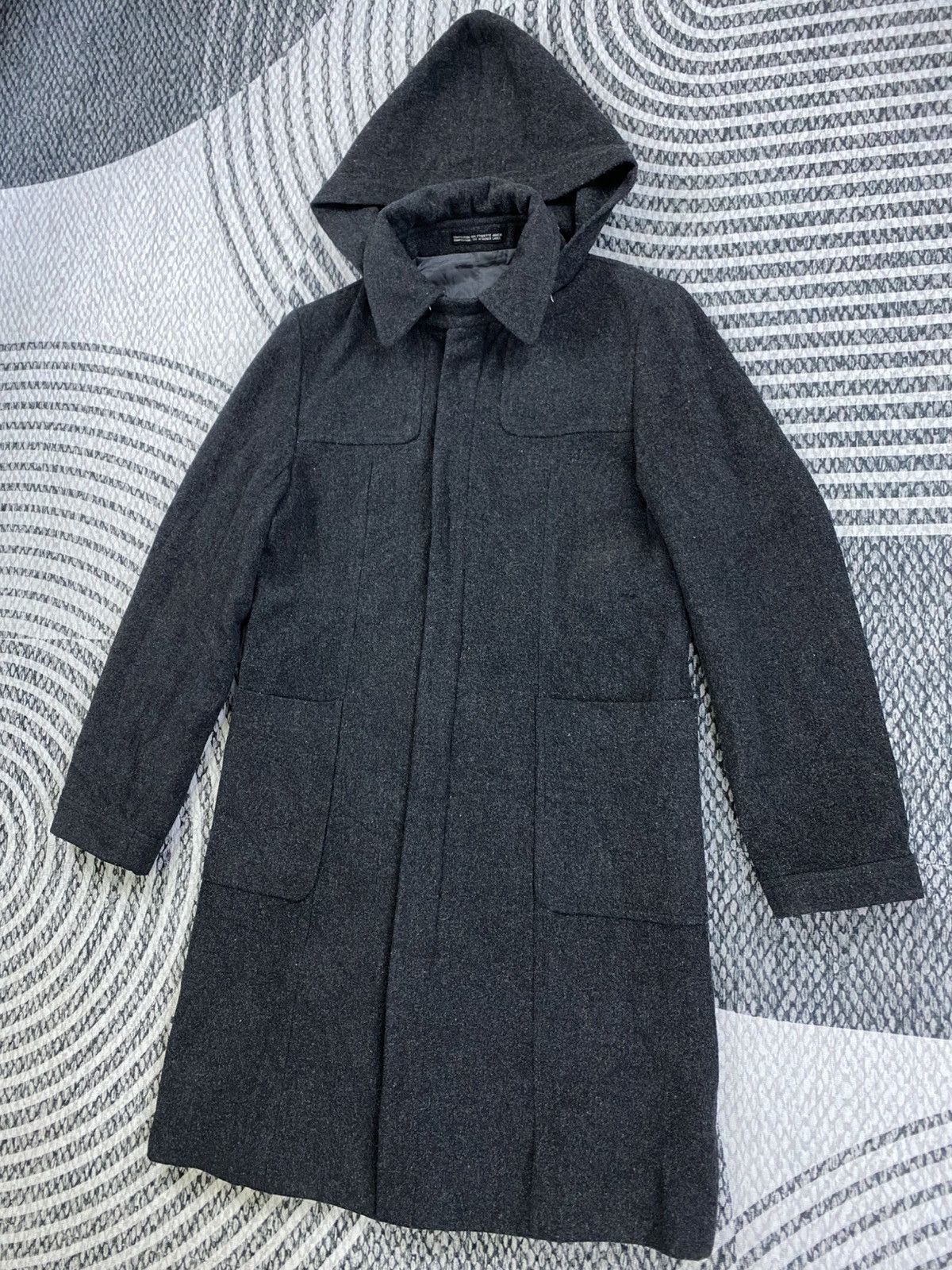 Yohji Yamamoto 🔥STEALS Yohji Yamamoto Ined Wool Long Hoodie Jacket Size US S / EU 44-46 / 1 - 4 Thumbnail
