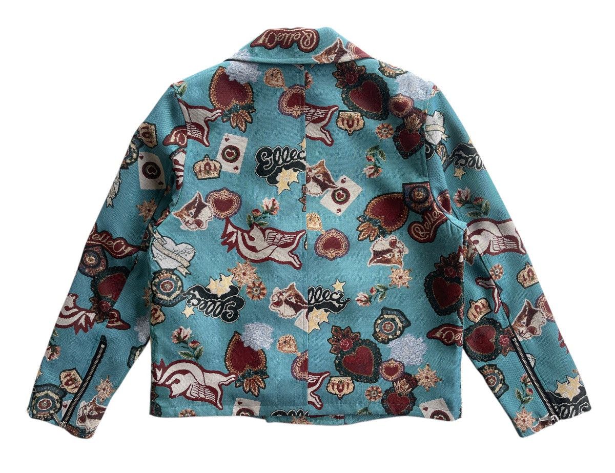 Japanese Brand Ellecy Printed Double Collar Biker Jacket Size US M / EU 48-50 / 2 - 4 Thumbnail