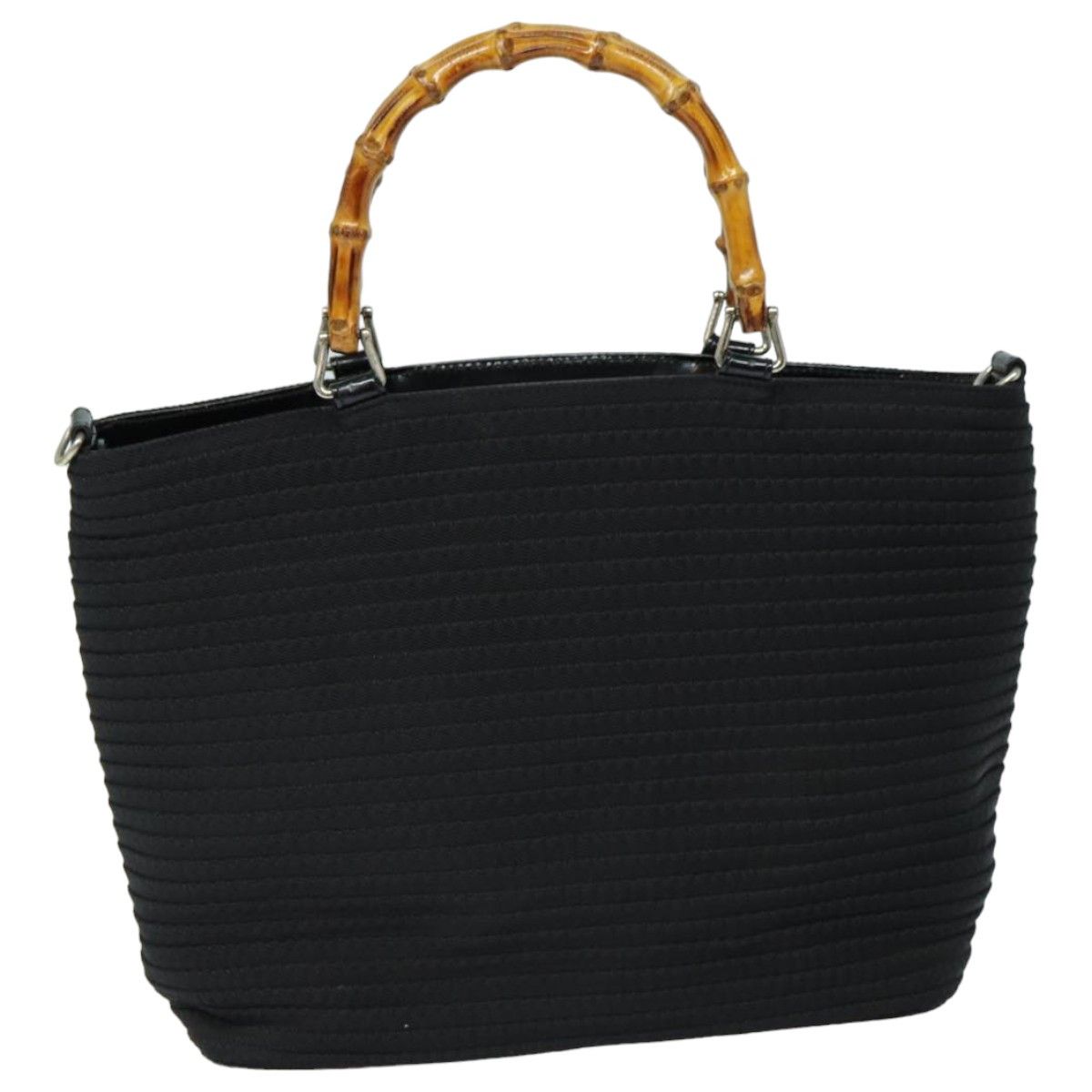 Gucci Bamboo Black Synthetic Handbag (Pre-Owned) Size ONE SIZE - 1 Thumbnail