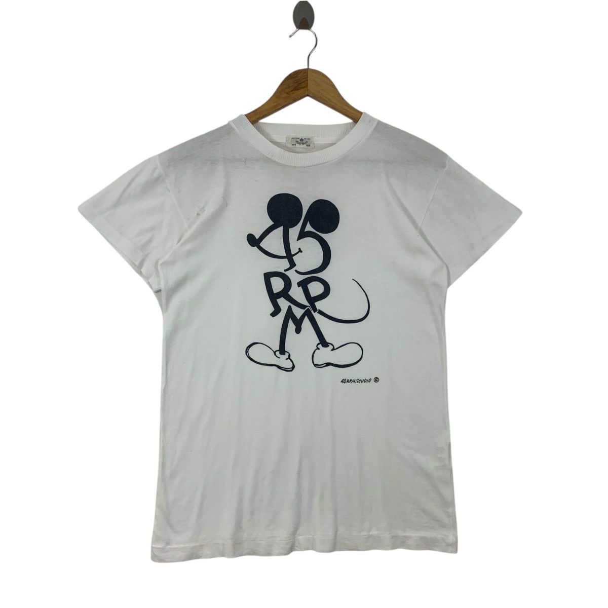 45rpm × Japanese Brand × Vintage Vintage 90s 45 RPM mickey mouse parody tee shirt Size US S / EU 44-46 / 1 - 1 Thumbnail