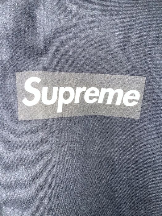 SUPREME FRIENDS AND FAMILY BLACK ON BLACK BOX LOGO T-SHIRT