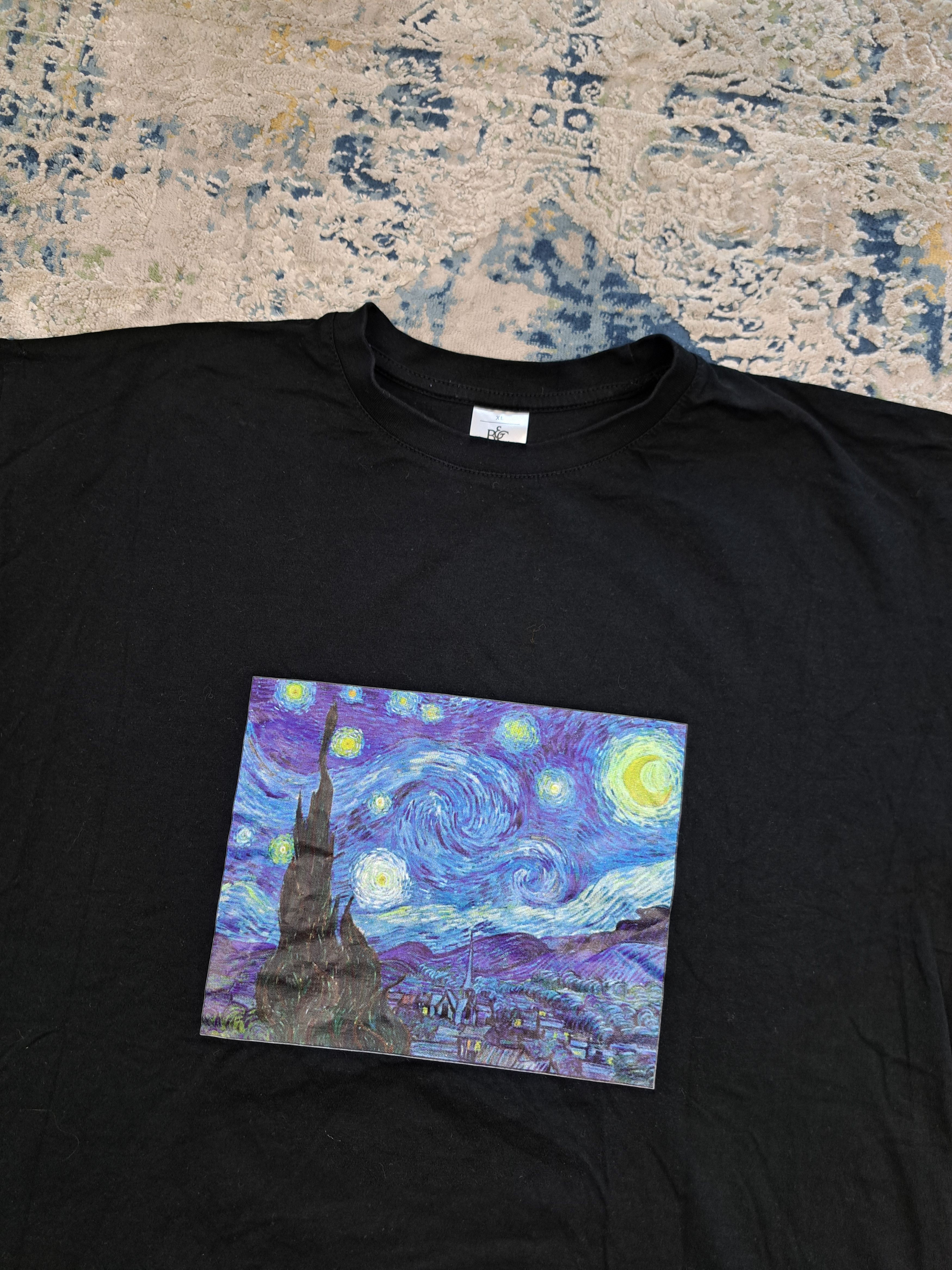 Vintage Vincent Van Gogh The Starry Night Art Tee Like MoMA Size US XL / EU 56 / 4 - 2 Thumbnail