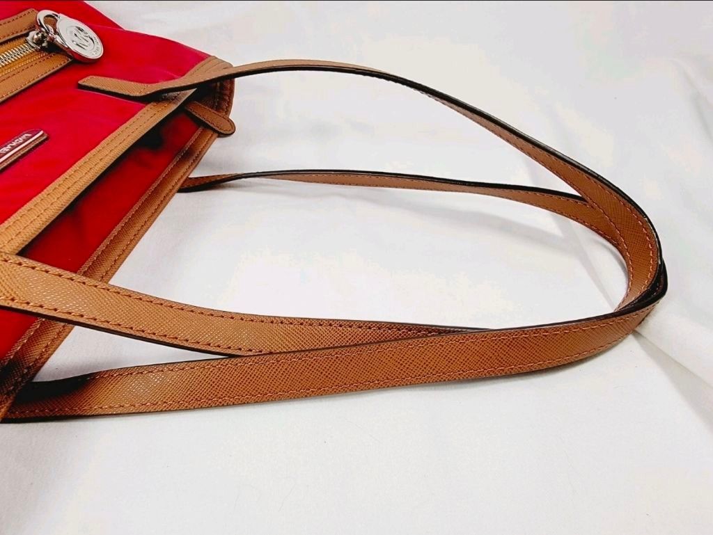 Michael Kors Women's Michael Kors Red & Brown Nylon Tote Bag Size ONE SIZE - 9 Thumbnail