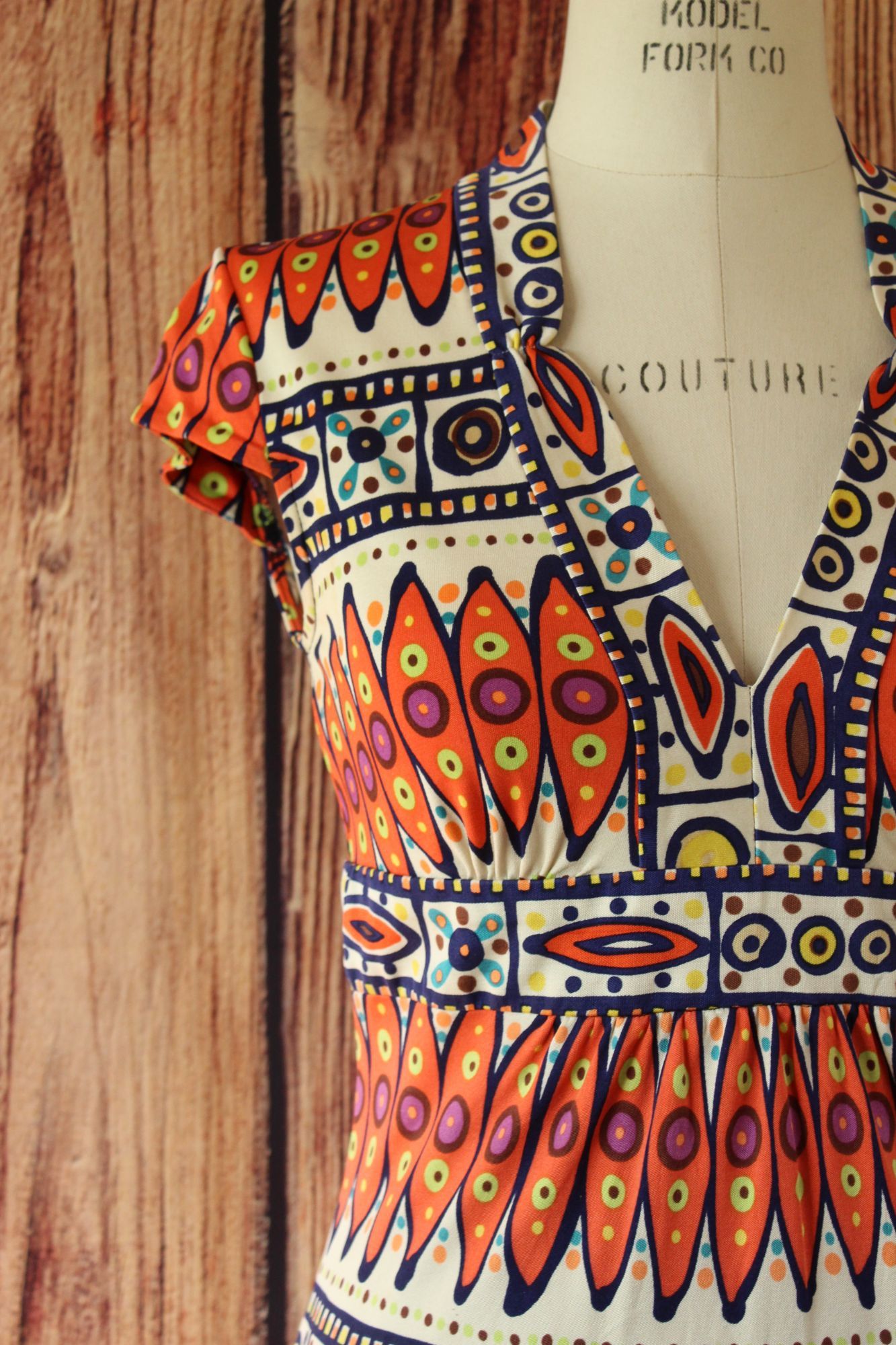 Trina Turk Trina Turk Womens Blouse, Silk, Size 0, Tribal Pattern in O Size XS / US 0-2 / IT 36-38 - 4 Thumbnail