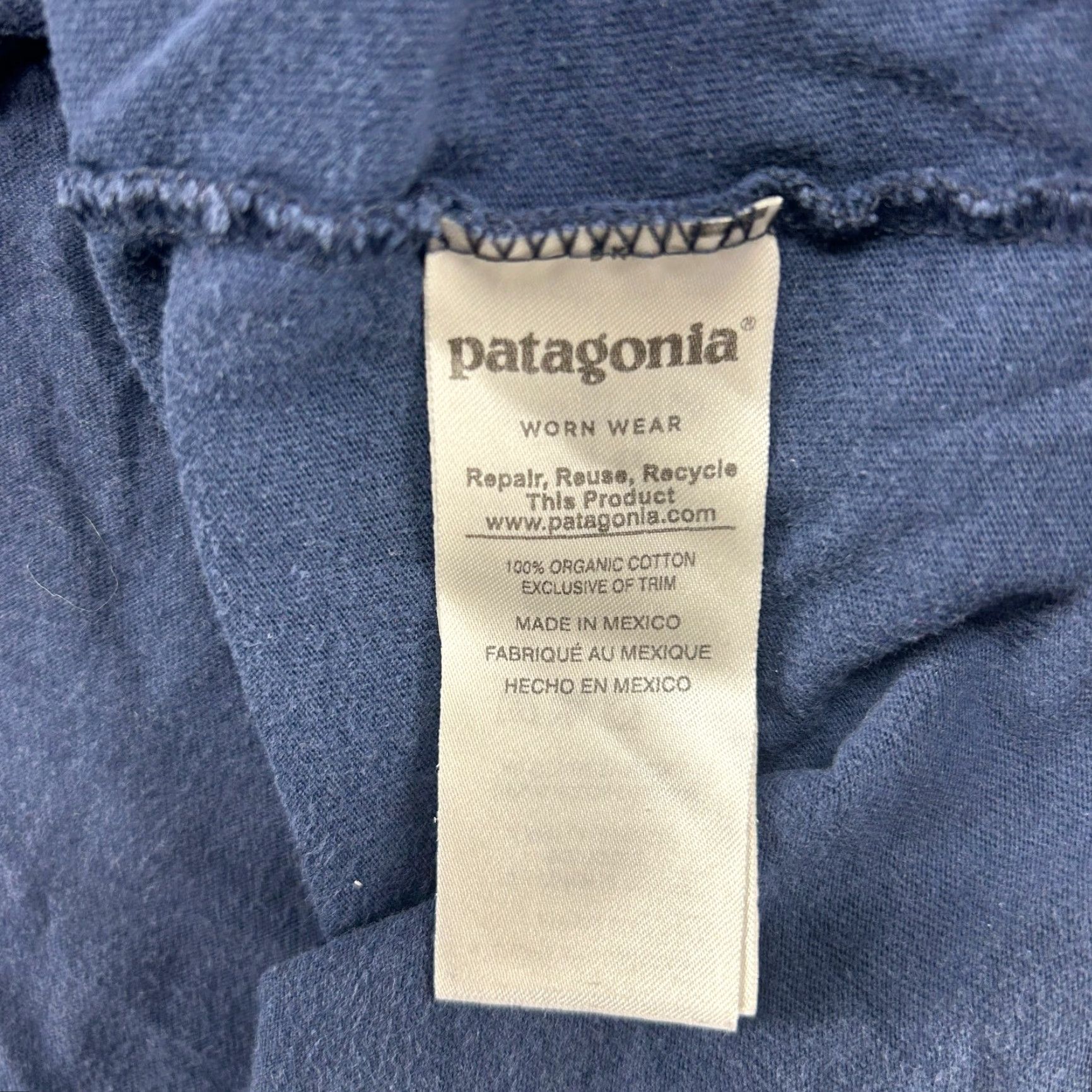 Patagonia Patagonia Shirt Mens XL Blue Graphic Spellout Organic Cotton Regular Fit Logo Size US XL / EU 56 / 4 - 4 Thumbnail