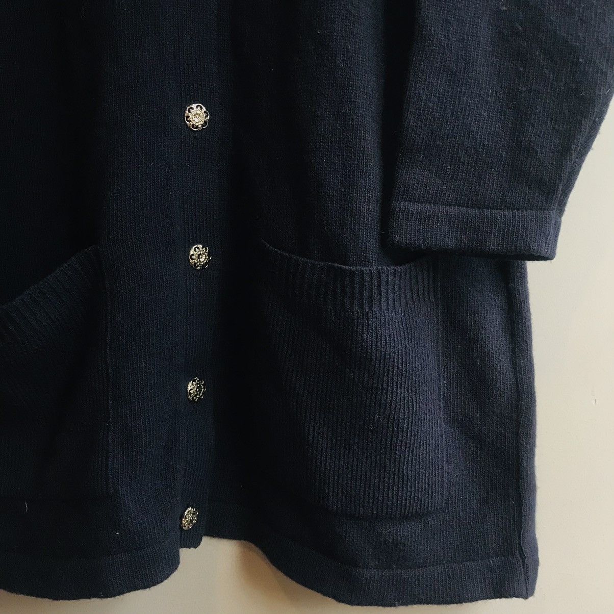 Laura Ashley × Vintage 90’s Laura Ashley Button Up Long Cardigan Size M / US 6-8 / IT 42-44 - 4 Thumbnail