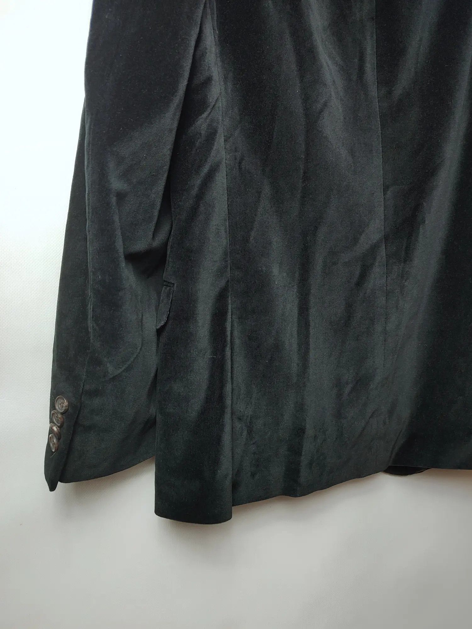 Lauren Ralph Lauren × Polo Ralph Lauren × Ralph Lauren Black Label LRL Ralph Lauren Velour Black Blazer Size 48R - 11 Thumbnail