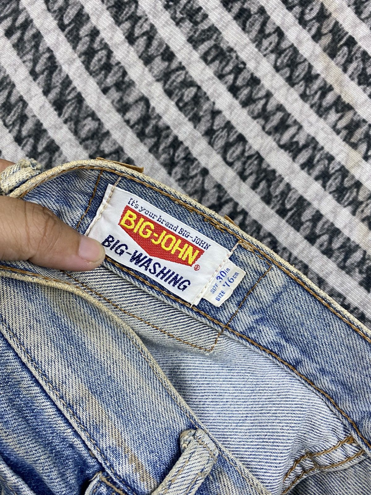 Big John Vtg Big-John With Bike Kids Patches Denim Pants Size US 29 - 12 Thumbnail