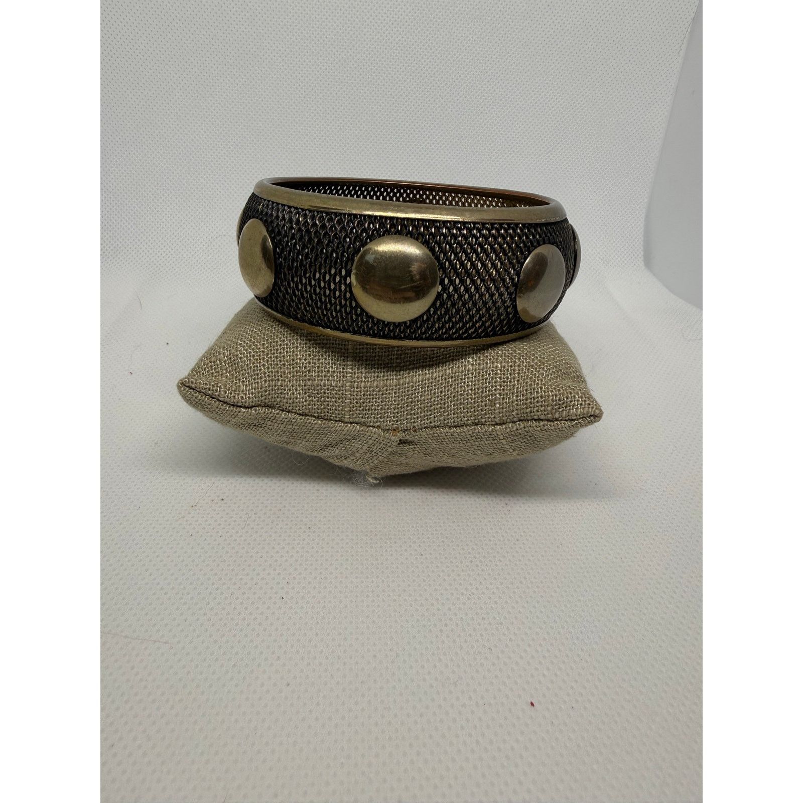 Vintage Vintage 70s-90s Mesh Stud Bangle Bracelet Industrial 7.75” Size ONE SIZE - 16 Thumbnail