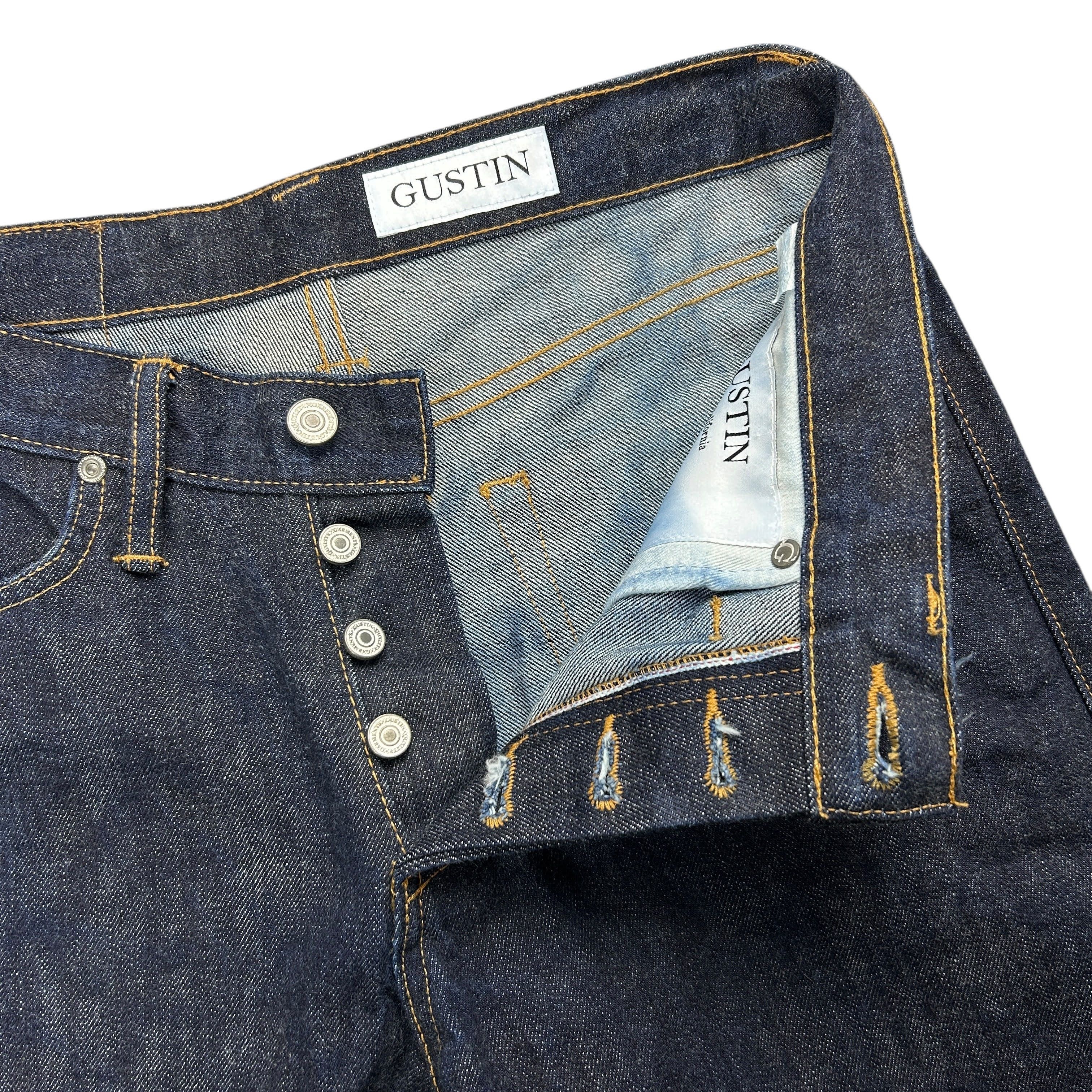 Gustin Gustin California Slim Raw Selvedge Denim Jeans Blue 31 Size US 31 - 5 Thumbnail