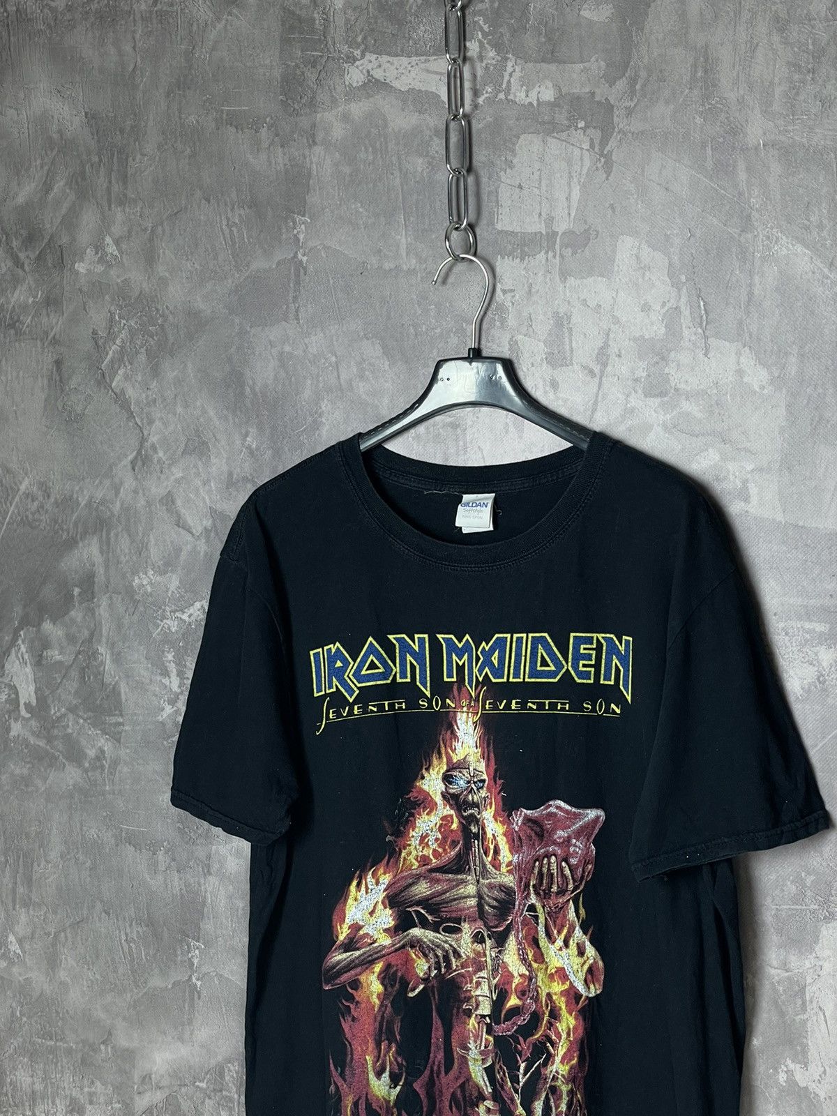 Band Tees × Iron Maiden × Vintage Vintage 00s Iron Maiden Retro Style Metal Black T shirt Size US L / EU 52-54 / 3 - 7 Thumbnail