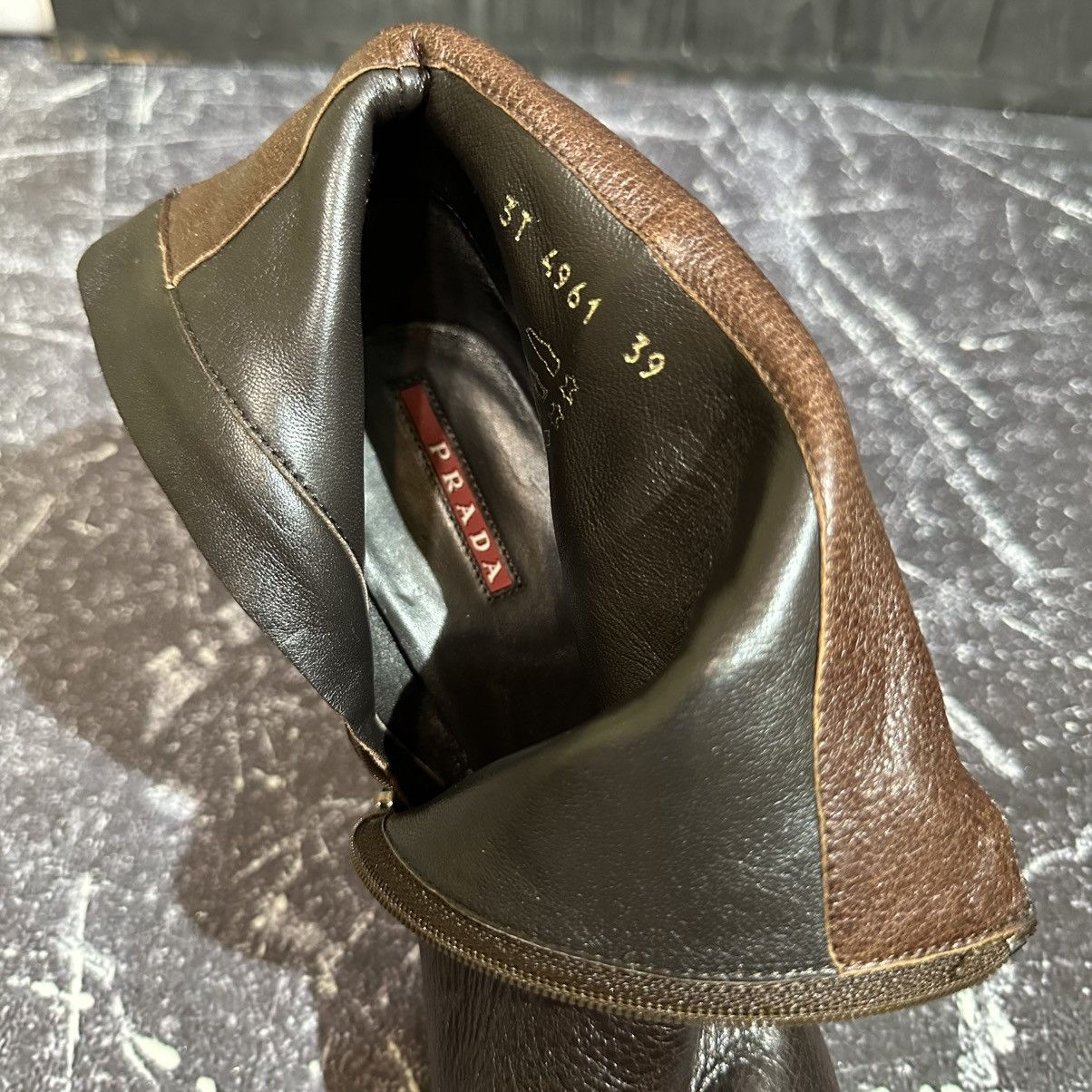 Prada PRADA women’s Leather Ankle Boots Size 39 Size US 9 / IT 39 - 23 Thumbnail