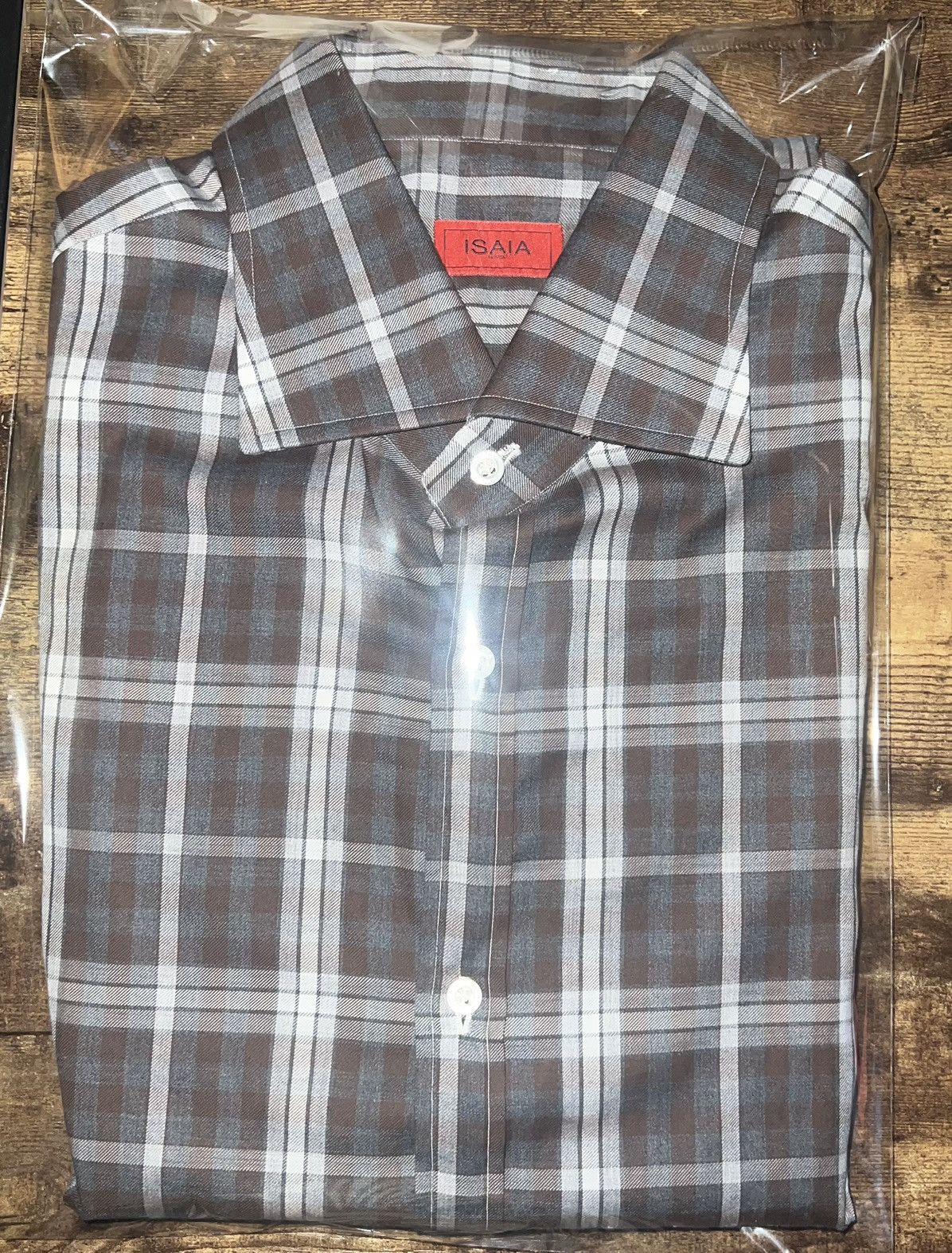 Isaia Isaia Napoli Plaid Print Long Sleeve Shirt – Size 16.5 / 42 Size US L / EU 52-54 / 3 - 11 Thumbnail