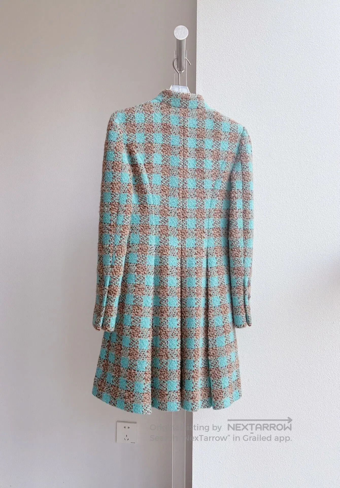 Chanel Chanel 22K Blue Tweed Stand Collar Jacket. Size XXS / US 00 / IT 34 - 3 Thumbnail