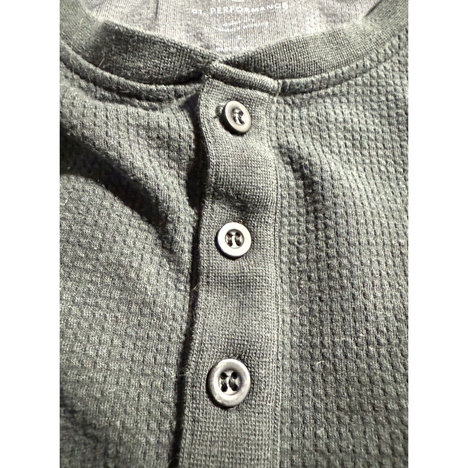 Vintage 01.algo Mens Henley Shirt Button-Up Quick Dry Thermal Long Sleeve L Black Regular Size L Size US L / EU 52-54 / 3 - 4 Thumbnail