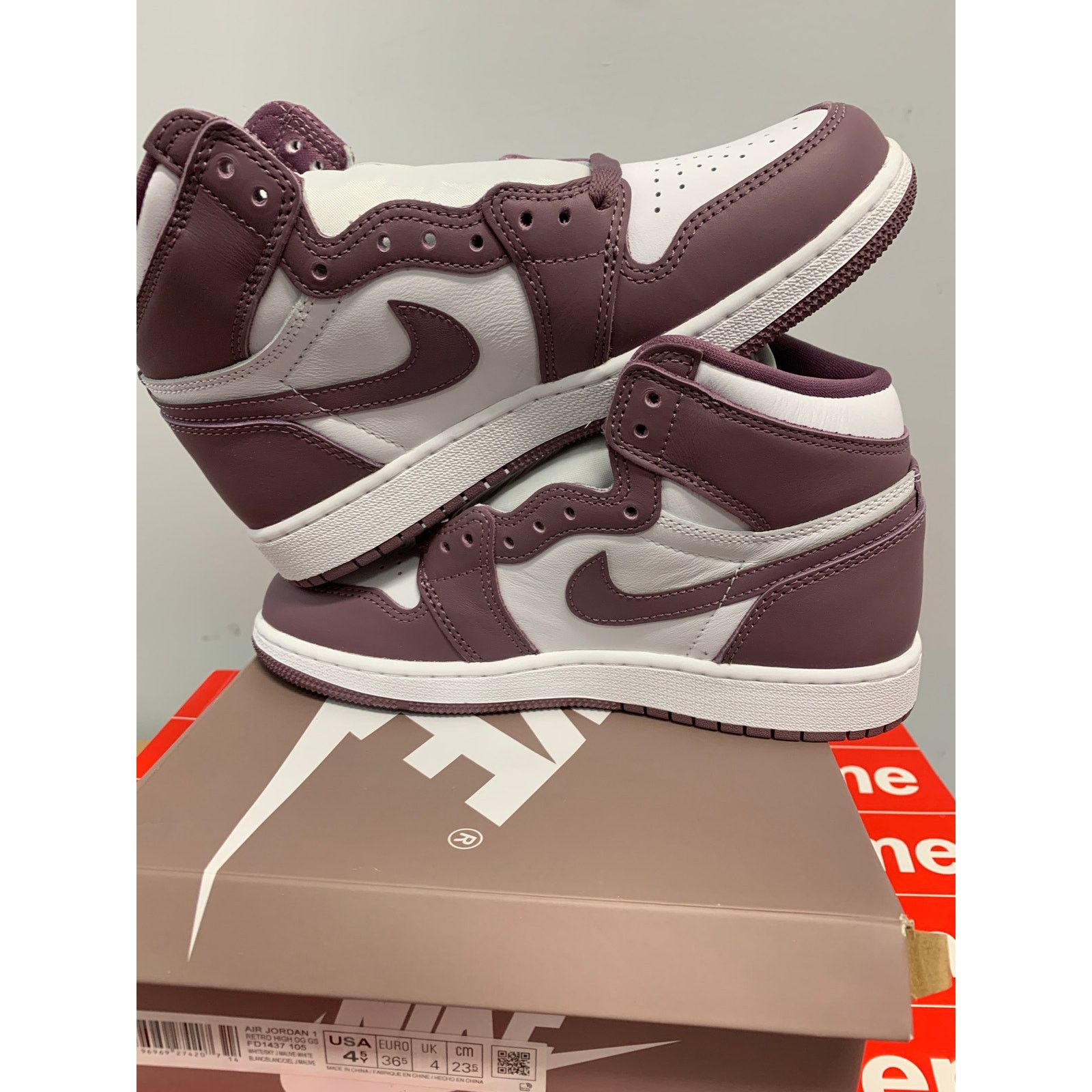 Nike Jordan 1 Retro High OG Mauve GS Size 4.5Y NEW SHIPS NOW Size US 5 / EU 37 - 5 Thumbnail