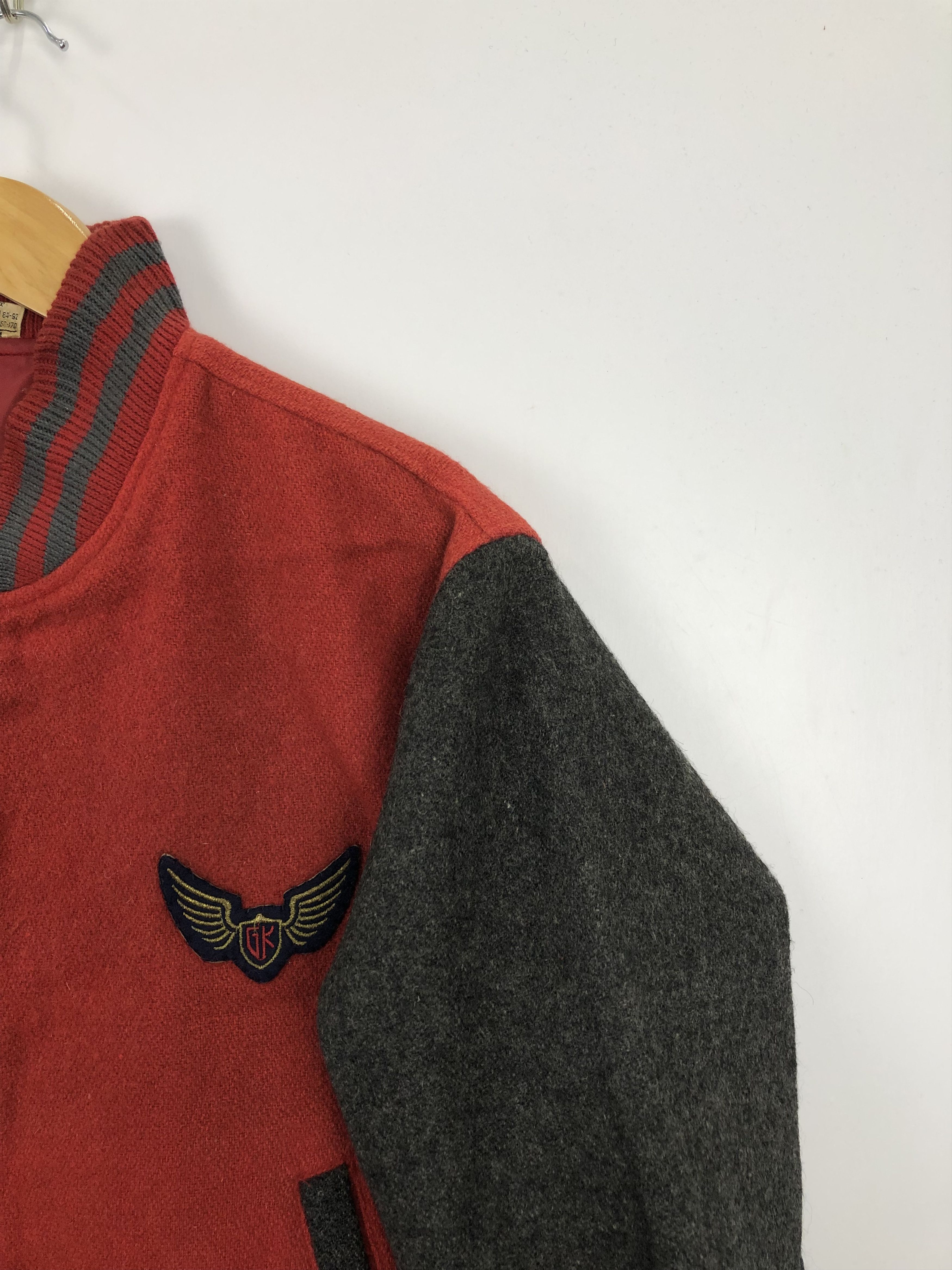 Japanese Brand Vintage Japanese Brand Wool Varsity Jacket Red V0370 Size US M / EU 48-50 / 2 - 6 Thumbnail