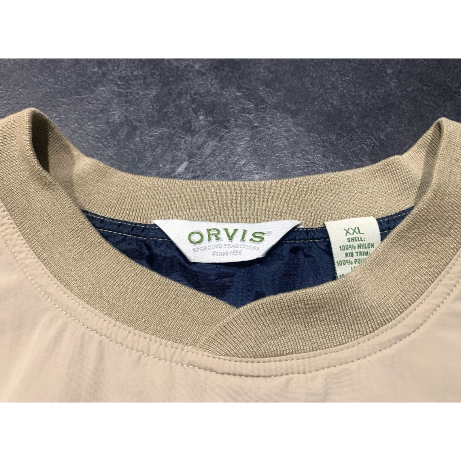 Orvis VINTAGE Orvis Mens Pullover 2XL Windbreaker Softshell Long Sleeve Casual Golf Blue Khaki Size US XXL / EU 58 / 5 - 4 Thumbnail