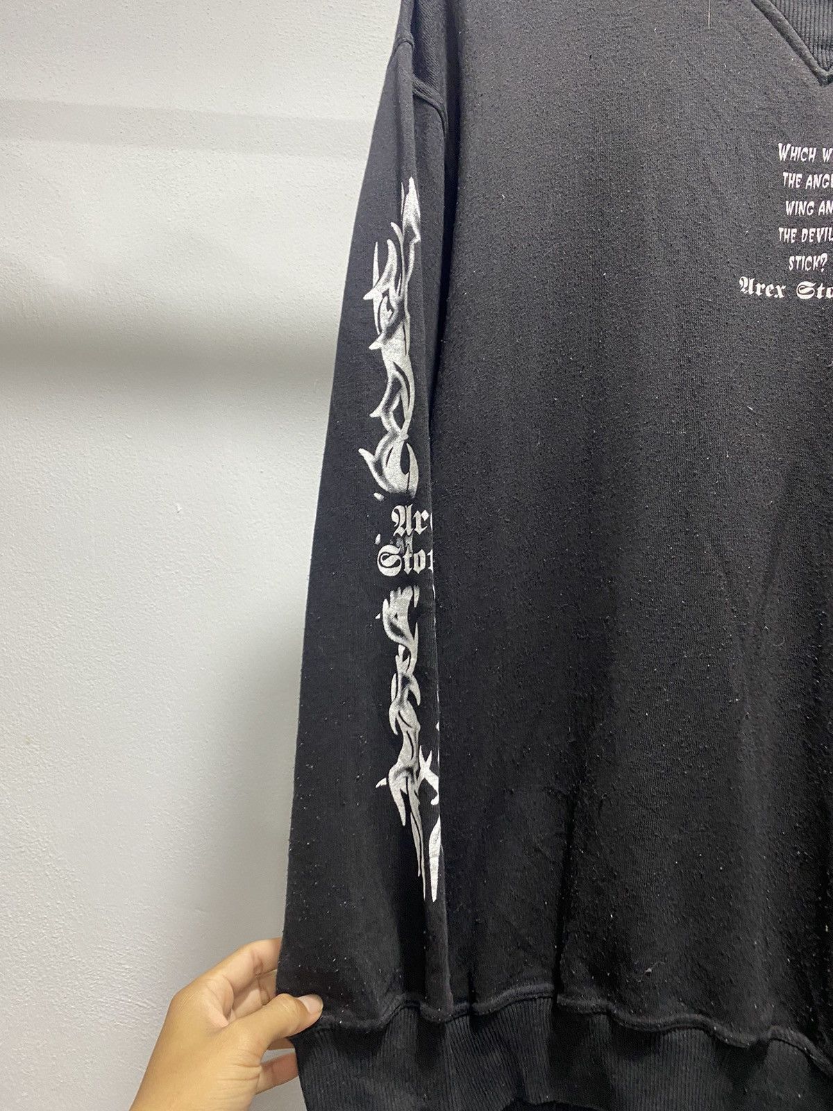 If Six Was Nine × Japanese Brand × Le Grande Bleu (L.G.B.) Sick☠️Urex Storem Poem Punk Sweater Grunge Lgb Hysteric Flame Size US L / EU 52-54 / 3 - 9 Thumbnail