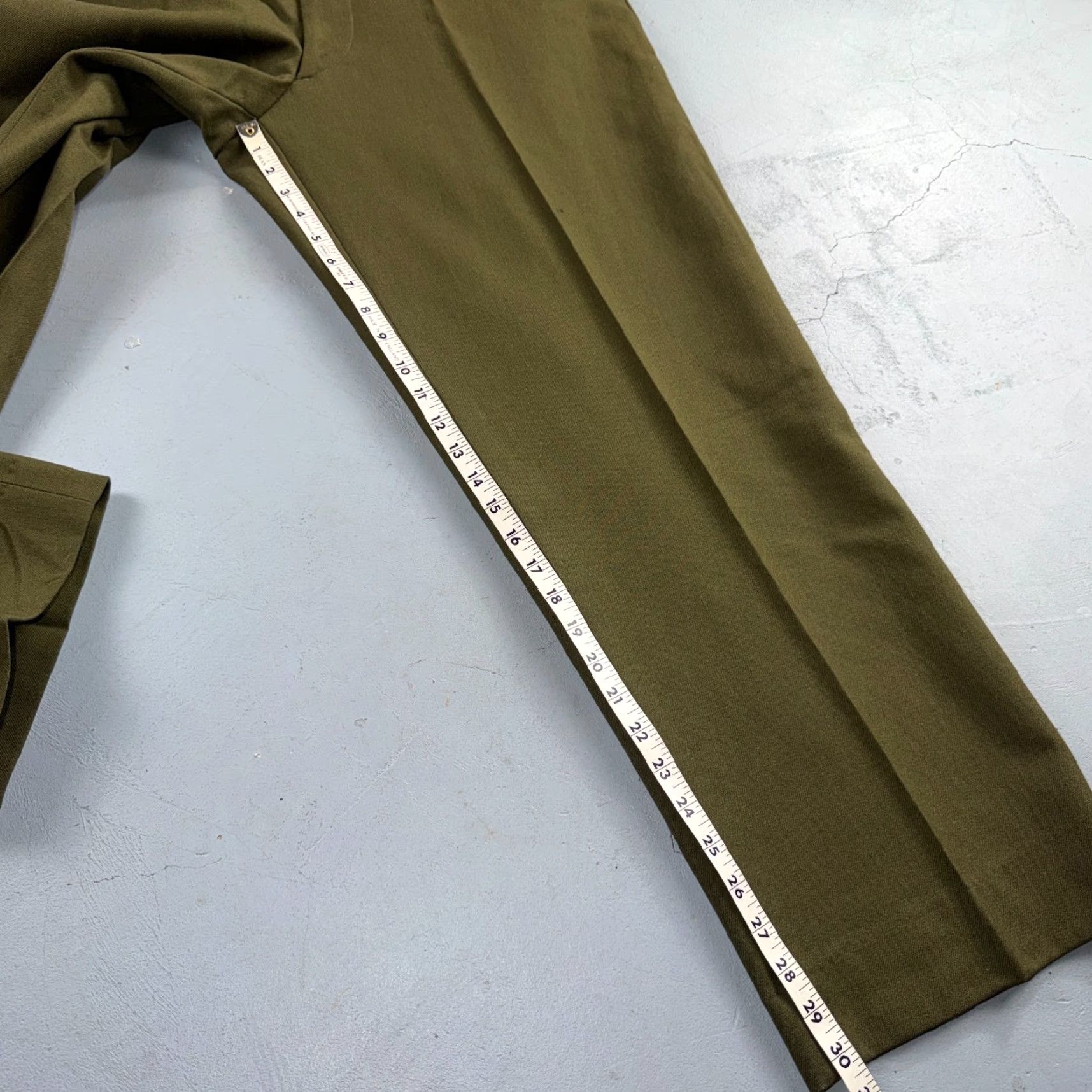 Vintage VINTAGE Military Trousers Pants Mens Wool Green 31x30 50s M1951 OG-108 Regular Dress Pants Shirt? Size US 31 - 4 Thumbnail