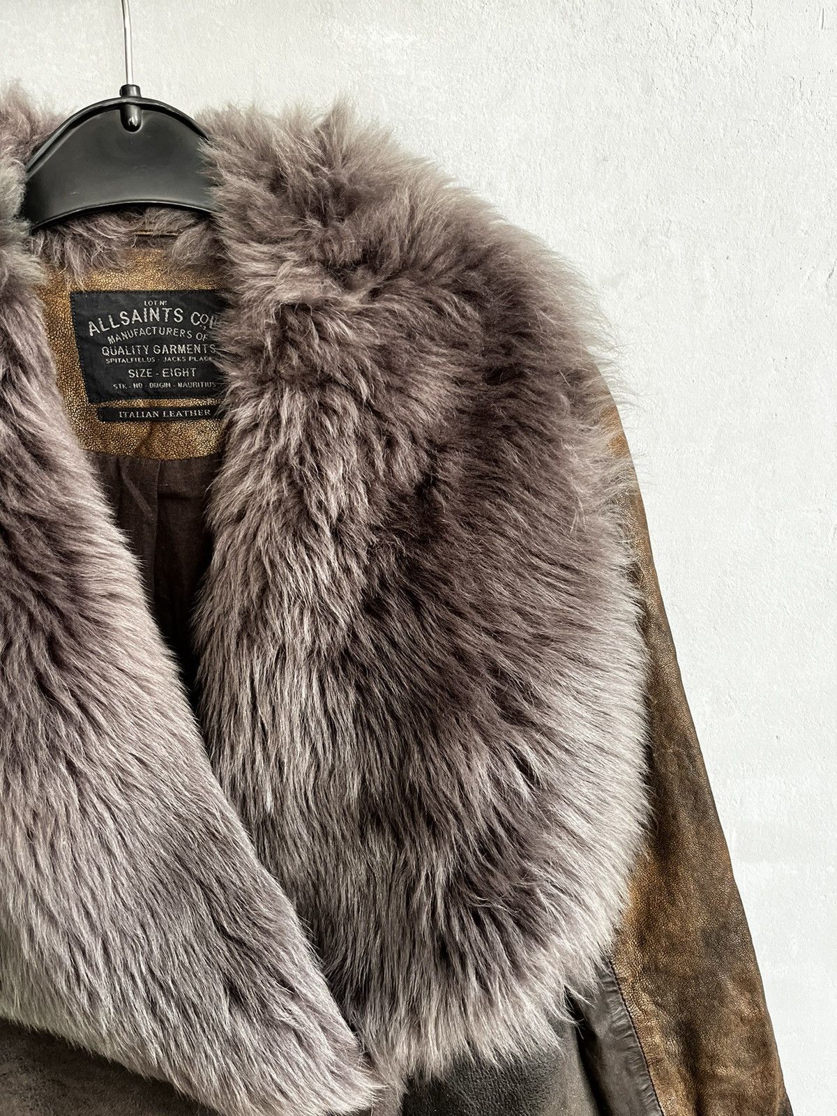 Allsaints × Hysteric Glamour AllSaints MURES Sheepskin Shearling Leather Jacket Size M / US 6-8 / IT 42-44 - 4 Thumbnail