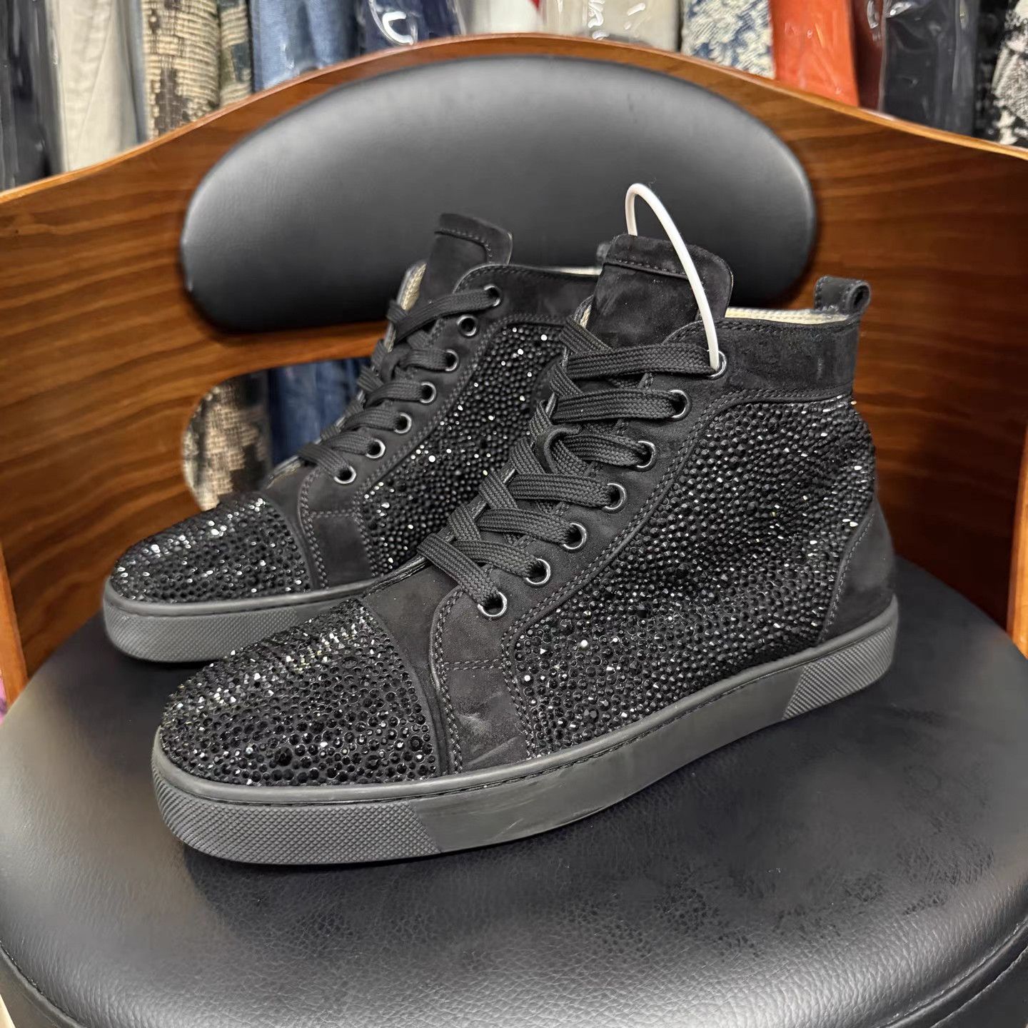 Christian Louboutin Christian Louboutin Crystal Red Sole Sneakers K15 Size US 8 / IT 38 - 1 Thumbnail