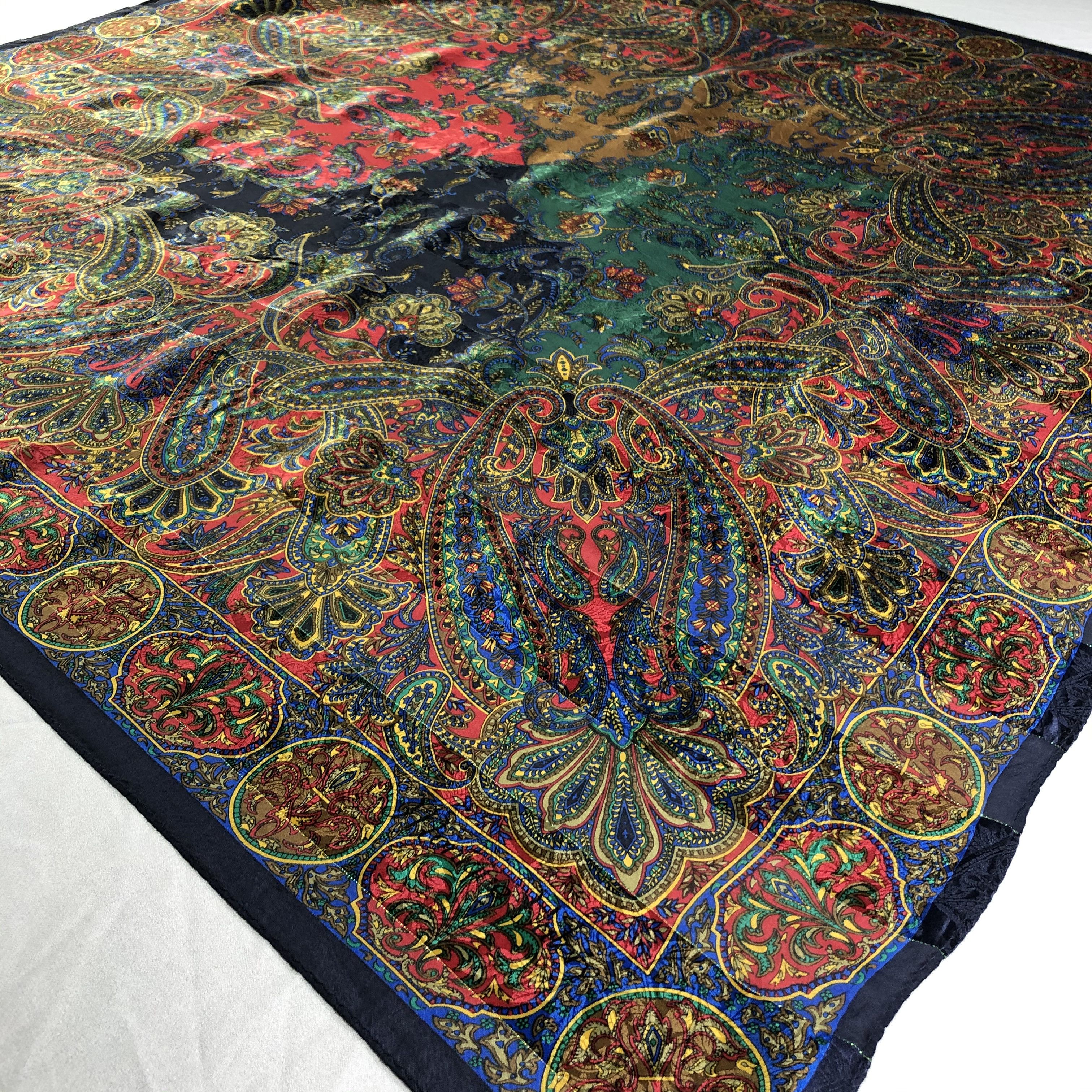 Vintage Vintage Monique Valery Silk Scarf Size ONE SIZE - 4 Thumbnail