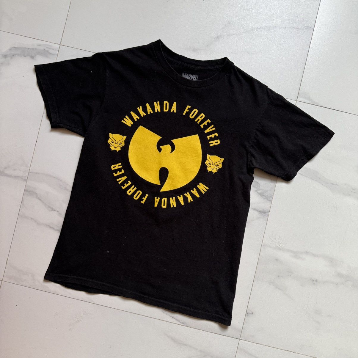 Marvel Comics × Rap Tees × Wu-Tang Clan Sick Rare! 2018 Wu-Tang Clan x Marvel Wakanda Forever Tee Size US S / EU 44-46 / 1 - 3 Thumbnail