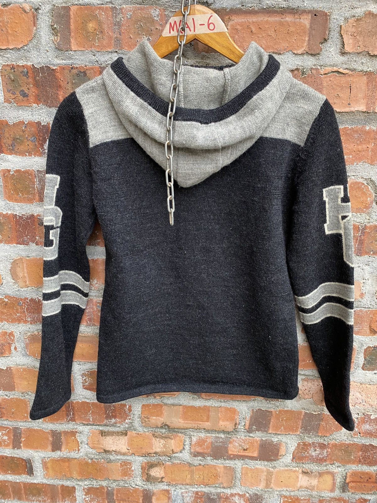 Hysteric Glamour 1990s Hysteric wool raglan hoodies Size S / US 4 / IT 40 - 11 Thumbnail