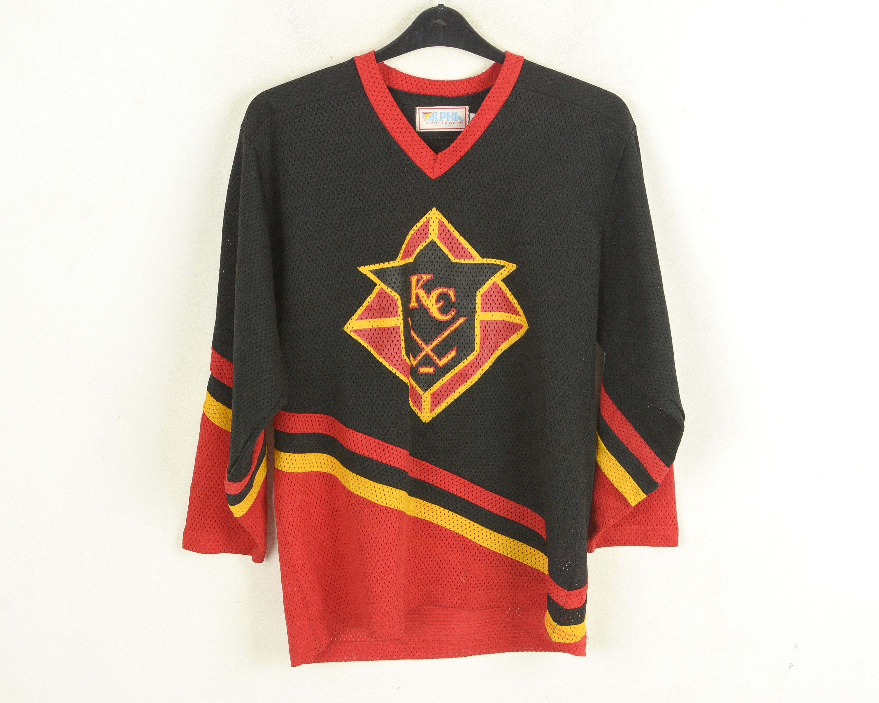 NHL Alpha Sportswear Mens S Jersey Shirt KC Black VTG 90s Size US S / EU 44-46 / 1 - 1 Thumbnail