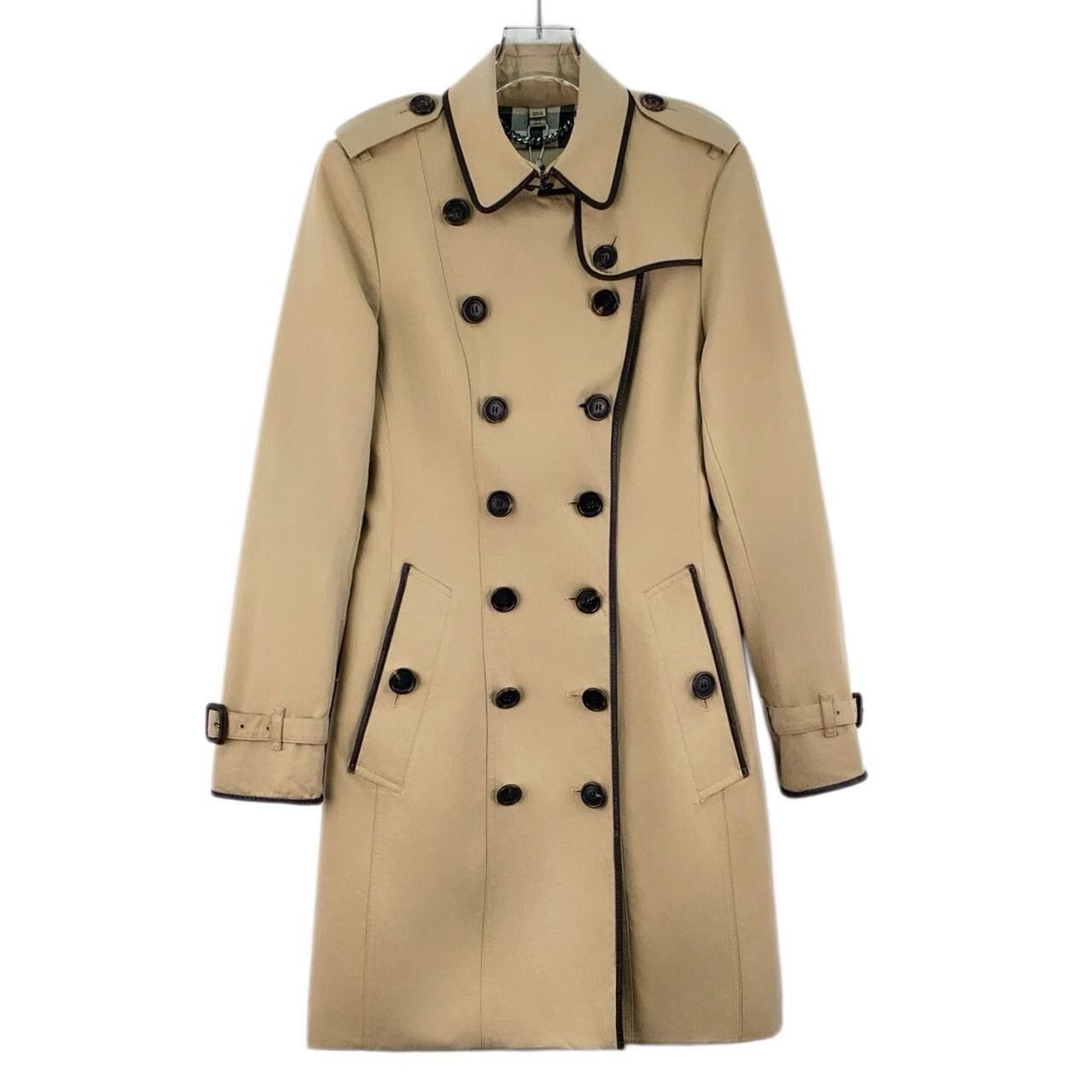 Burberry Burberry Cotton Brown Coat S Women Size S / US 4 / IT 40 - 1 Thumbnail