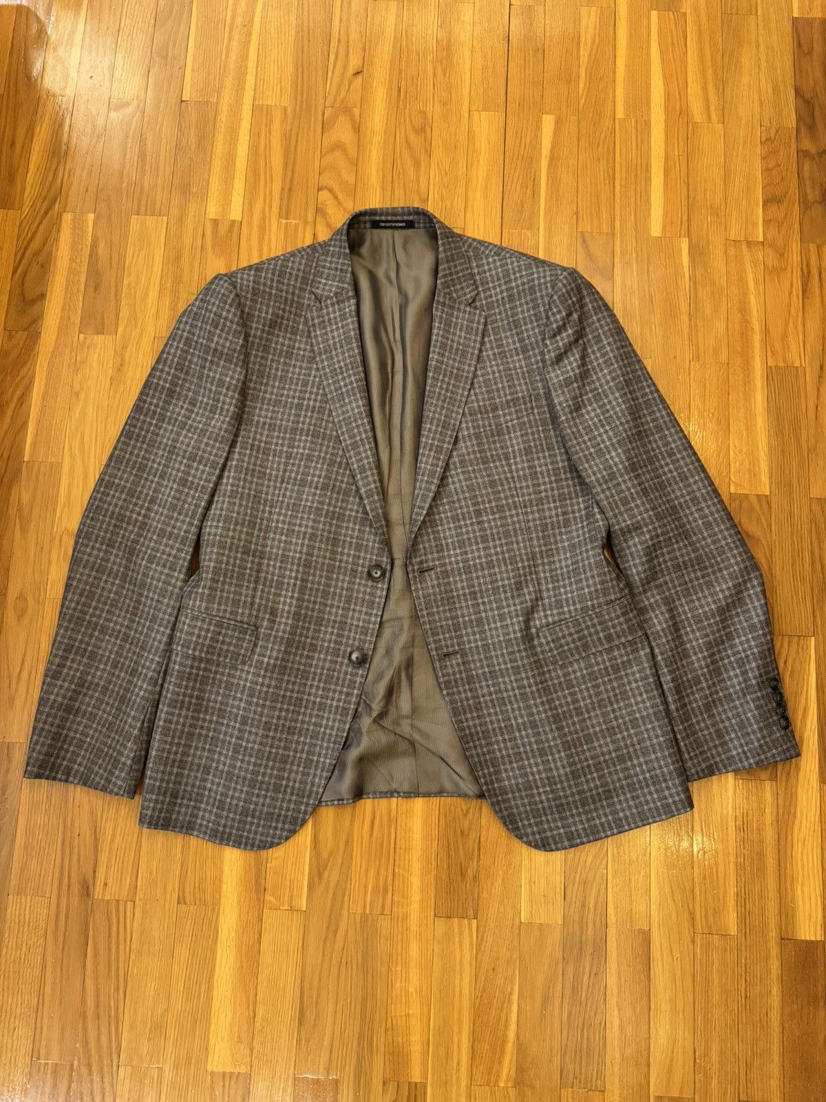 Emporio Armani Emporio Armani M Line Super 130’s Wool Check Blazer (IT 52) Size 52R - 1 Thumbnail