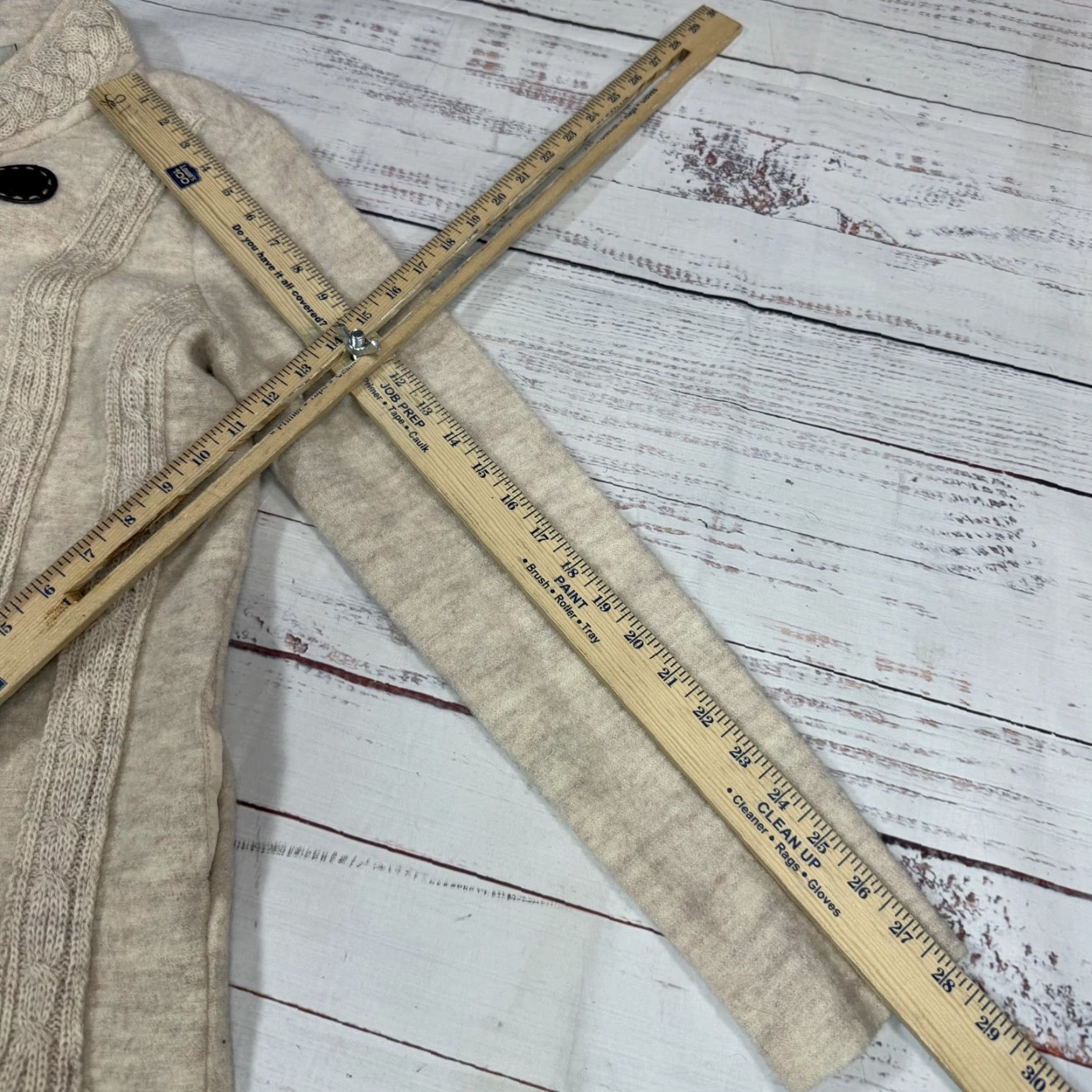 Vintage Venario Women's Beige Wool Cardigan Sweater Knit Trim Long Sleeve Sz S Size S / US 4 / IT 40 - 4 Thumbnail