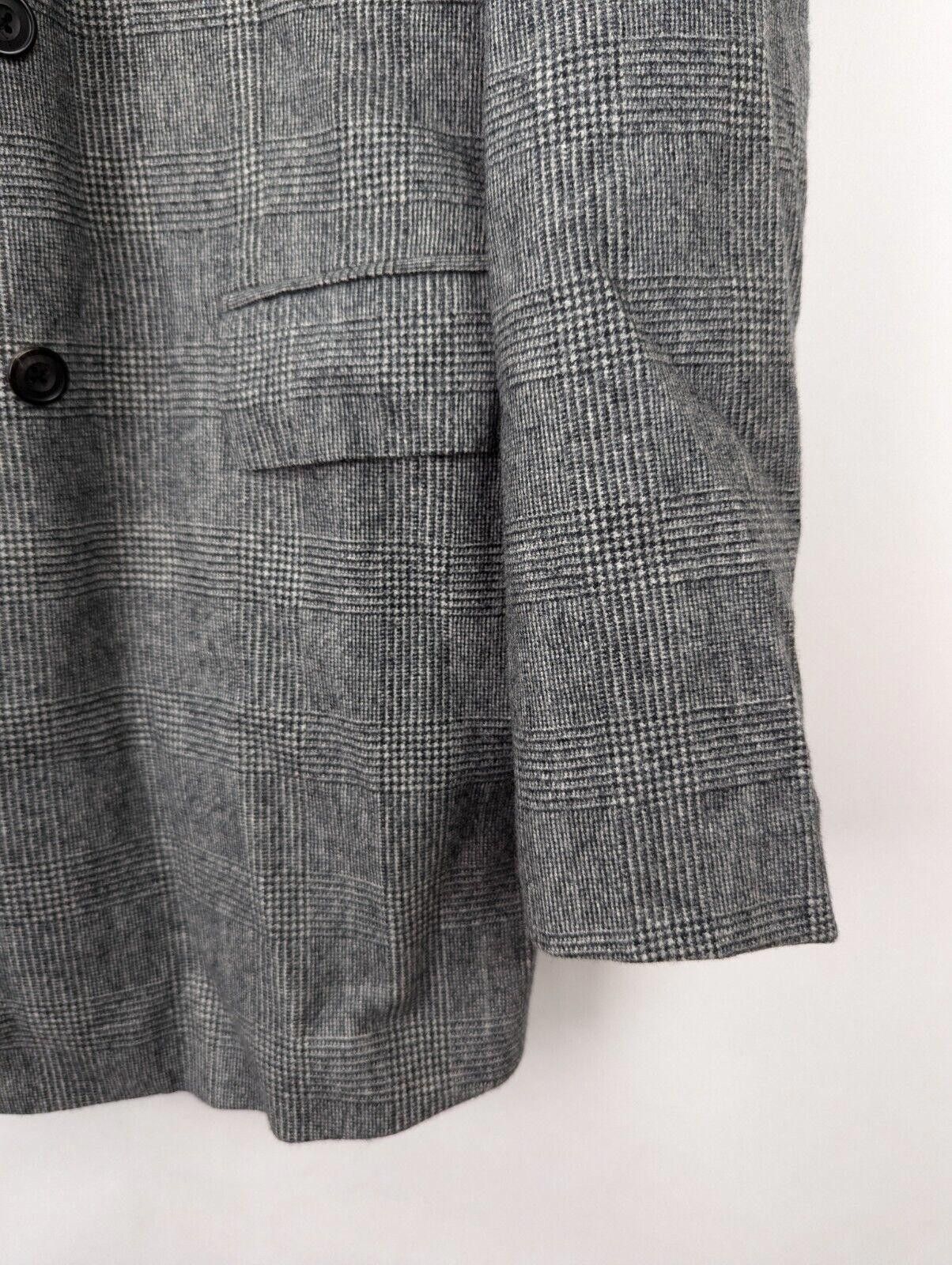 Alexander McQueen 2021 MCQUEEN Mens Asymmetrical Glen Plaid Blazer Jacket Size 46R - 6 Thumbnail