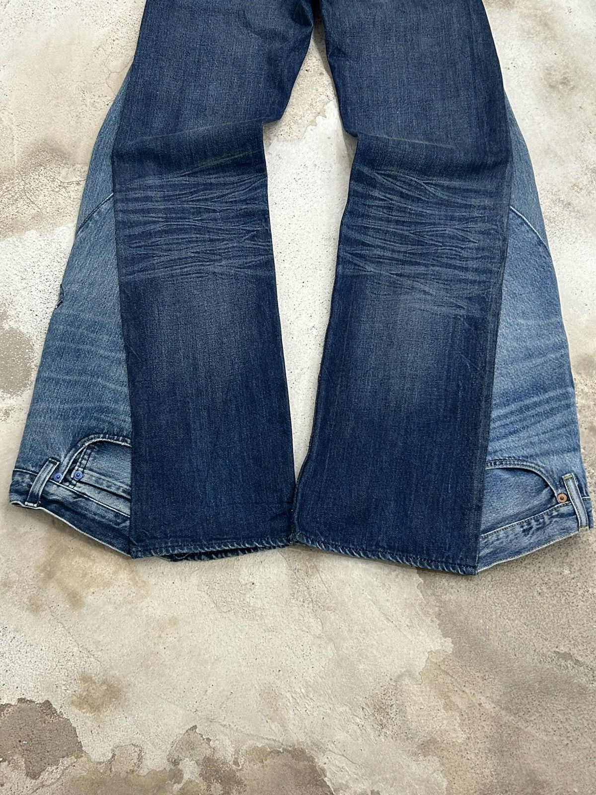 Levi's Levis Upcycled Custom Y2k Wide Leg Jeans Flared Size US 29 - 10 Thumbnail