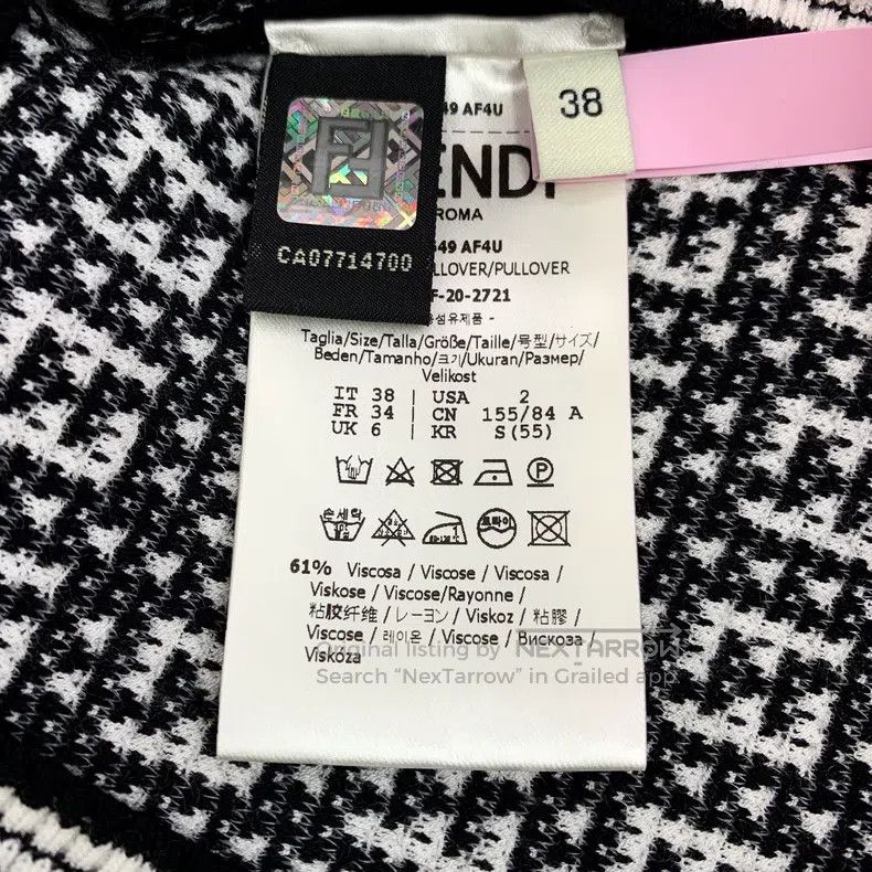 Fendi Fendi Color-Block Logo Letter Full-Print Round Neck Short Size XXS / US 00 / IT 34 - 6 Thumbnail