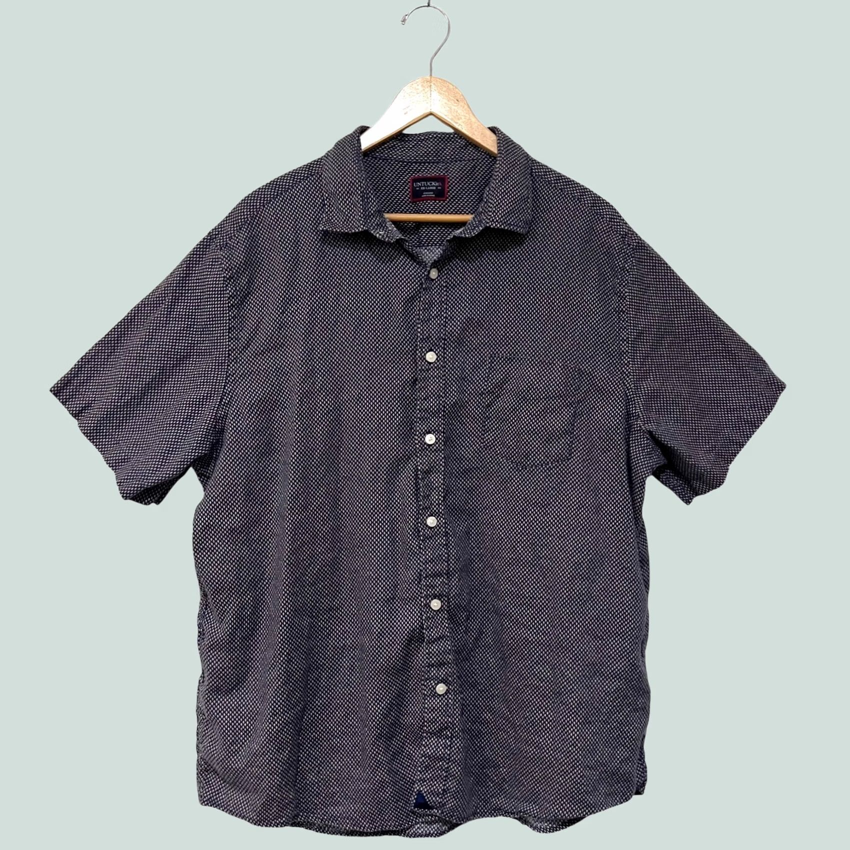 UNTUCKit VINTAGE UnTuckIt Shirt Blue Mens 2XL Linen Button Front Pocket XX-Large Shirt Button-Up Breathable Lightweight Casual Beach Size US XXL / EU 58 / 5 - 1 Thumbnail