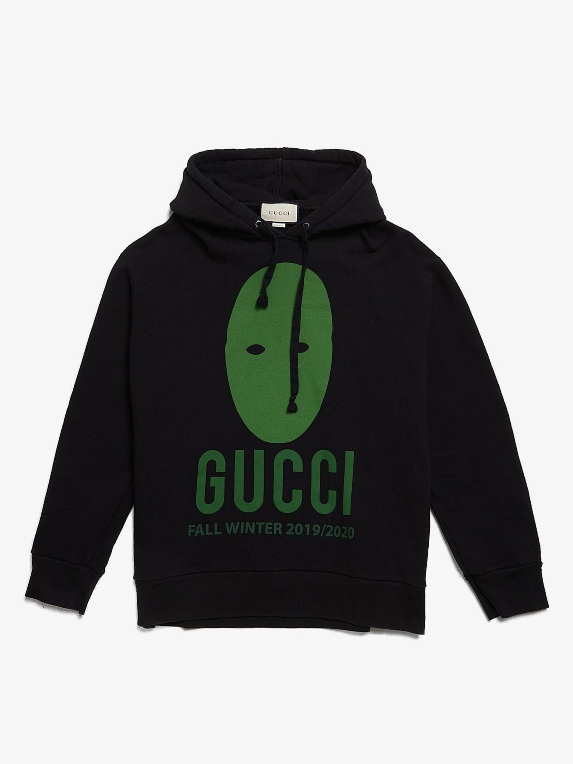 Gucci Black Logo Printed Cotton Hoodie Size US XXL / EU 58 / 5 - 1 Thumbnail