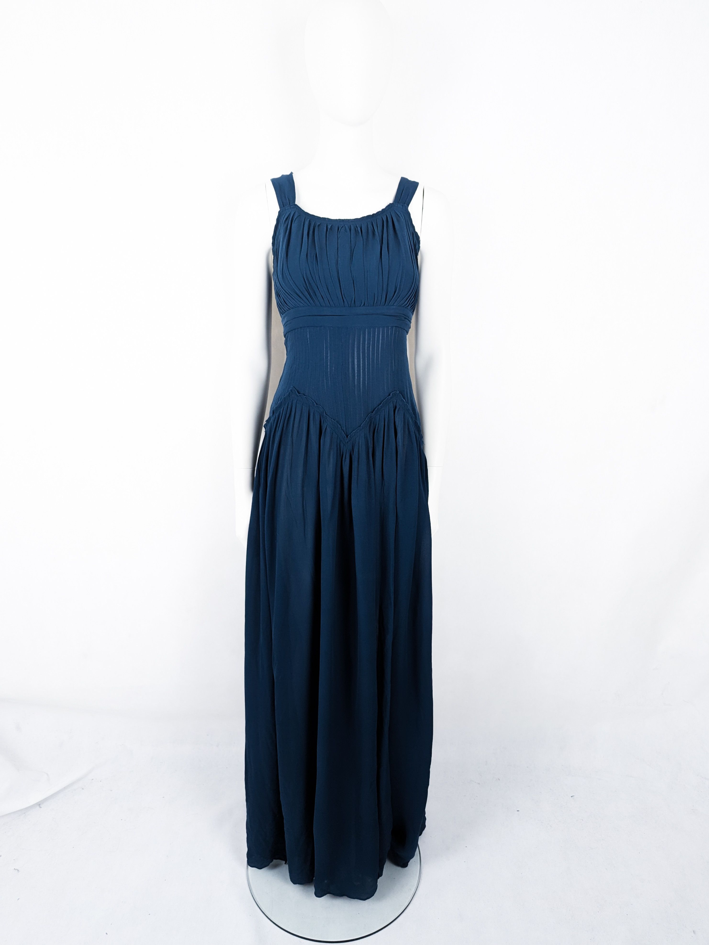 Burberry Burberry black label silk sea blue dress Size S / US 4 / IT 40 - 4 Thumbnail
