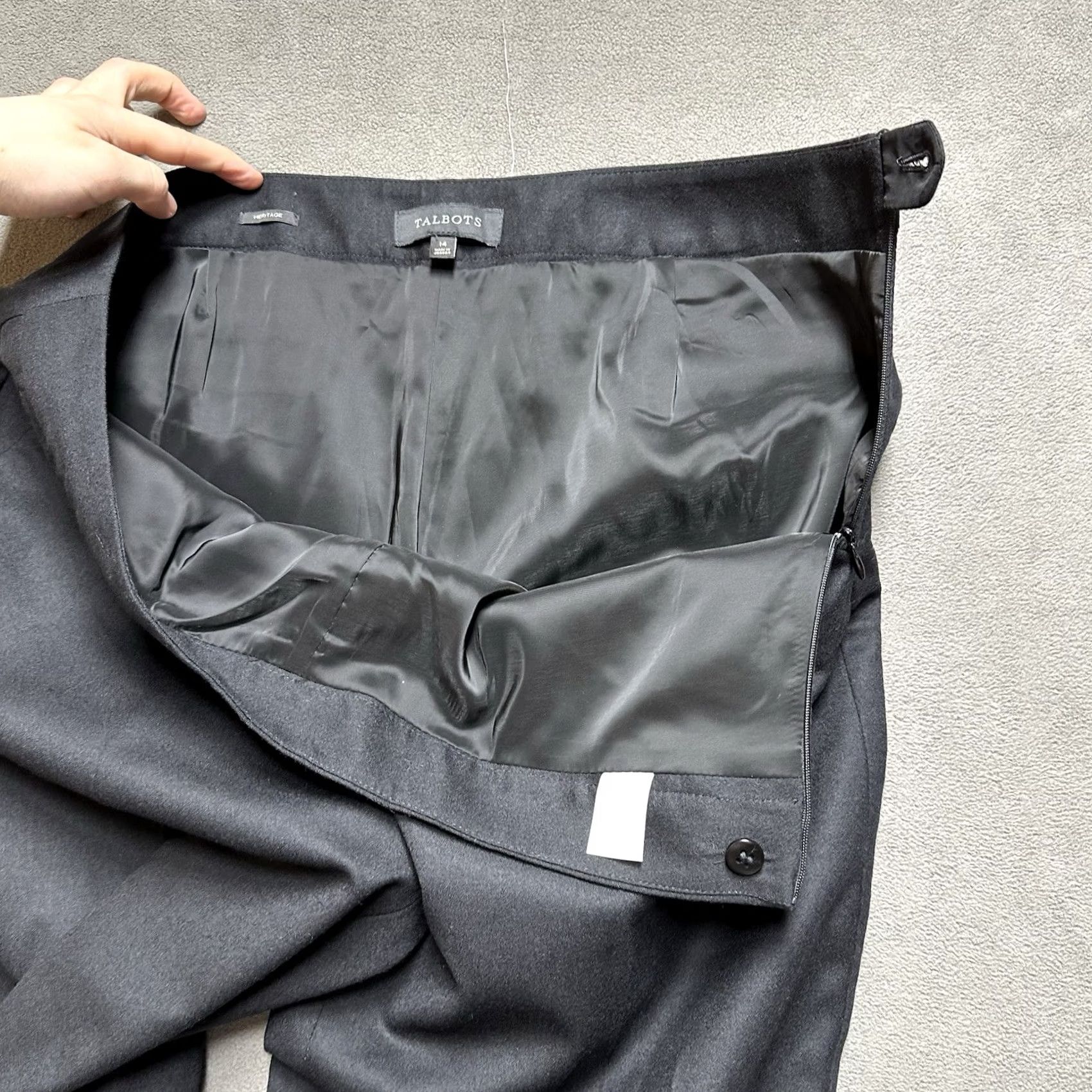 Talbots Talbots Dress Pants Womens 14 Black Heritage Wool Trousers Career Straight Leg Size 36" / US 14 / IT 50 - 6 Thumbnail