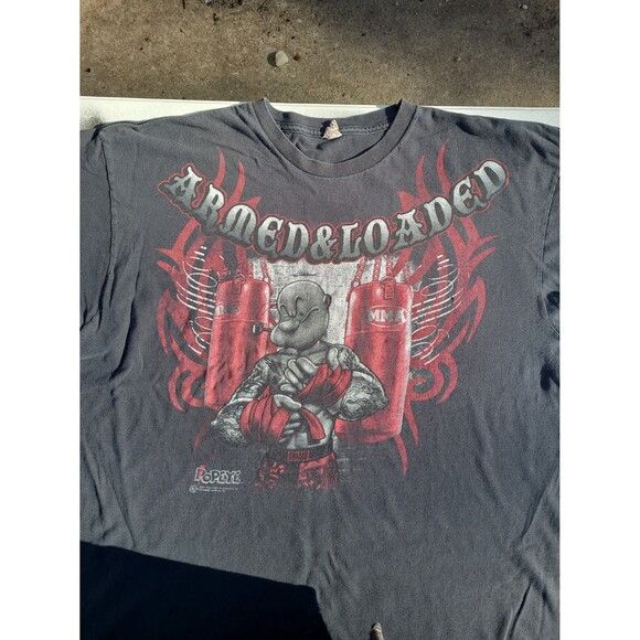 Tapout Vintage Y2k MMA Elite Popeye Armed & Loaded t-shirt Size US XXL / EU 58 / 5 - 3 Thumbnail