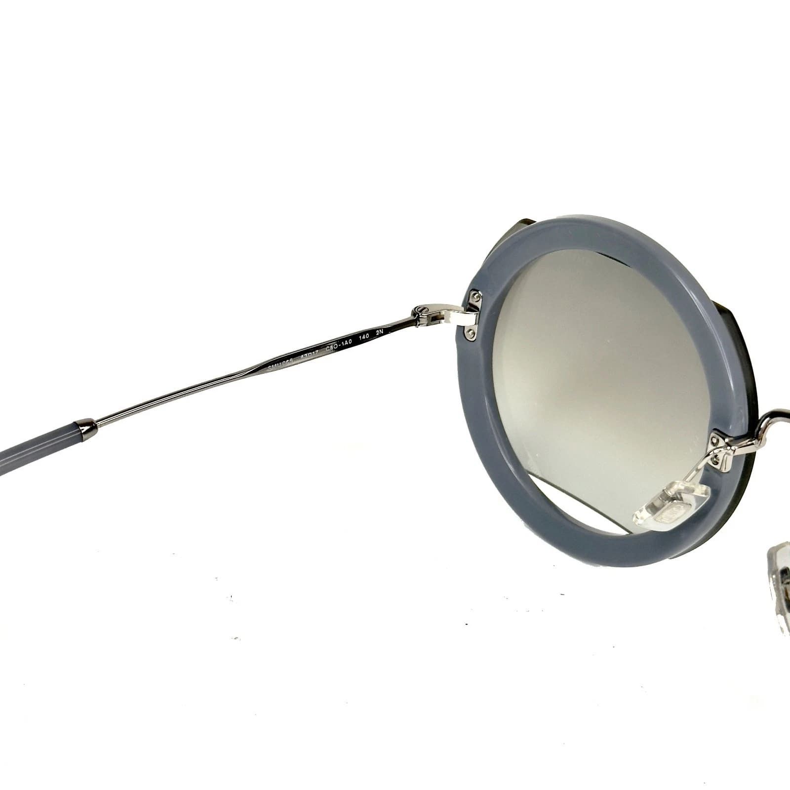 Miu Miu MIU MIU MU06SS REVEAL GLITTER 06S Silver Mirrored Sunglasses Size ONE SIZE - 2 Thumbnail