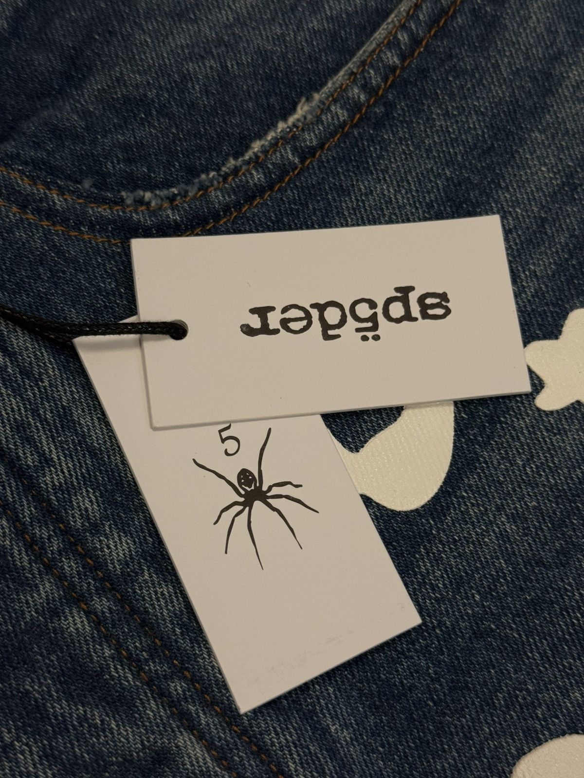 Sp5der Sp5der Worldwide Beluga Denim Jeans Size 28 (NEW) Size US 28 / EU 44 - 5 Thumbnail
