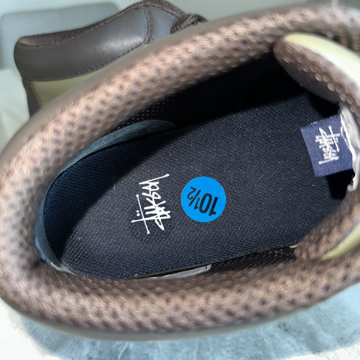 Stussy Vintage Stussy Imperial Olive Brown Leather Mid Top Sneakers Size US 10.5 / EU 43-44 - 10 Thumbnail
