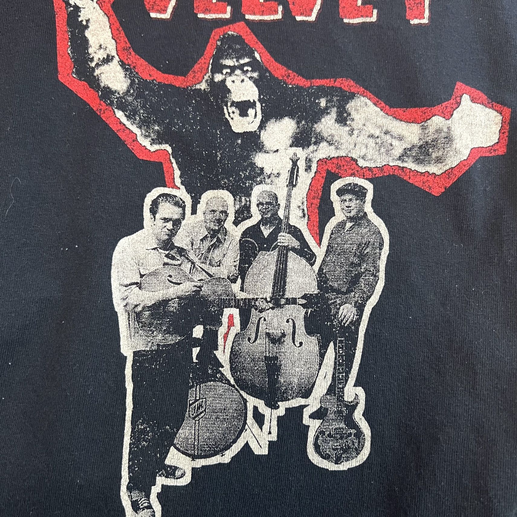 Fruit Of The Loom Rocky Velvet Band Fruit Of L Mens Short Sleeves Black Graphic Shirt SZ L Size US L / EU 52-54 / 3 - 4 Thumbnail